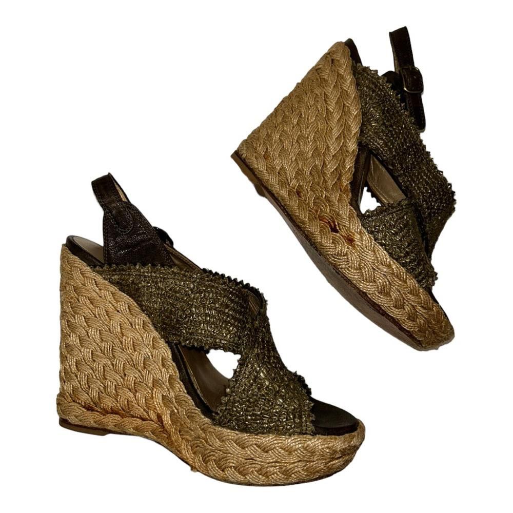 Stuart Weitzman Stuart Weitzman l Straw Espadrille Wedges Size 5.5 Size US 5.5 / IT 35.5 - 8 Thumbnail