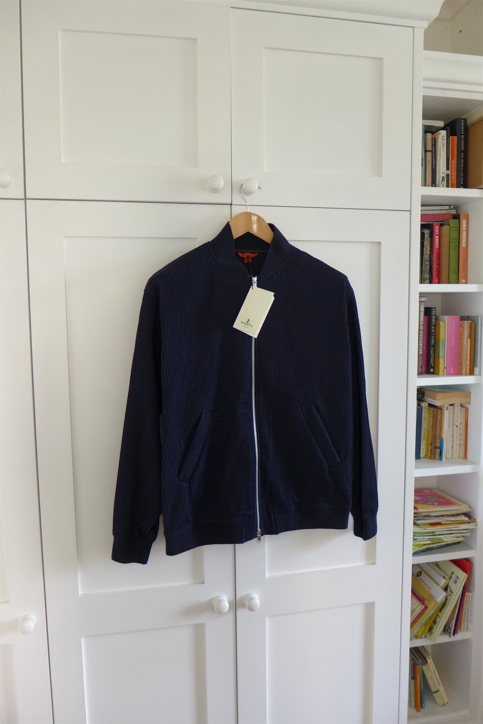 Barena Barena Oversized Light Bomber Jacket - Navy Virgin Wool Size US S / EU 44-46 / 1 - 1 Thumbnail
