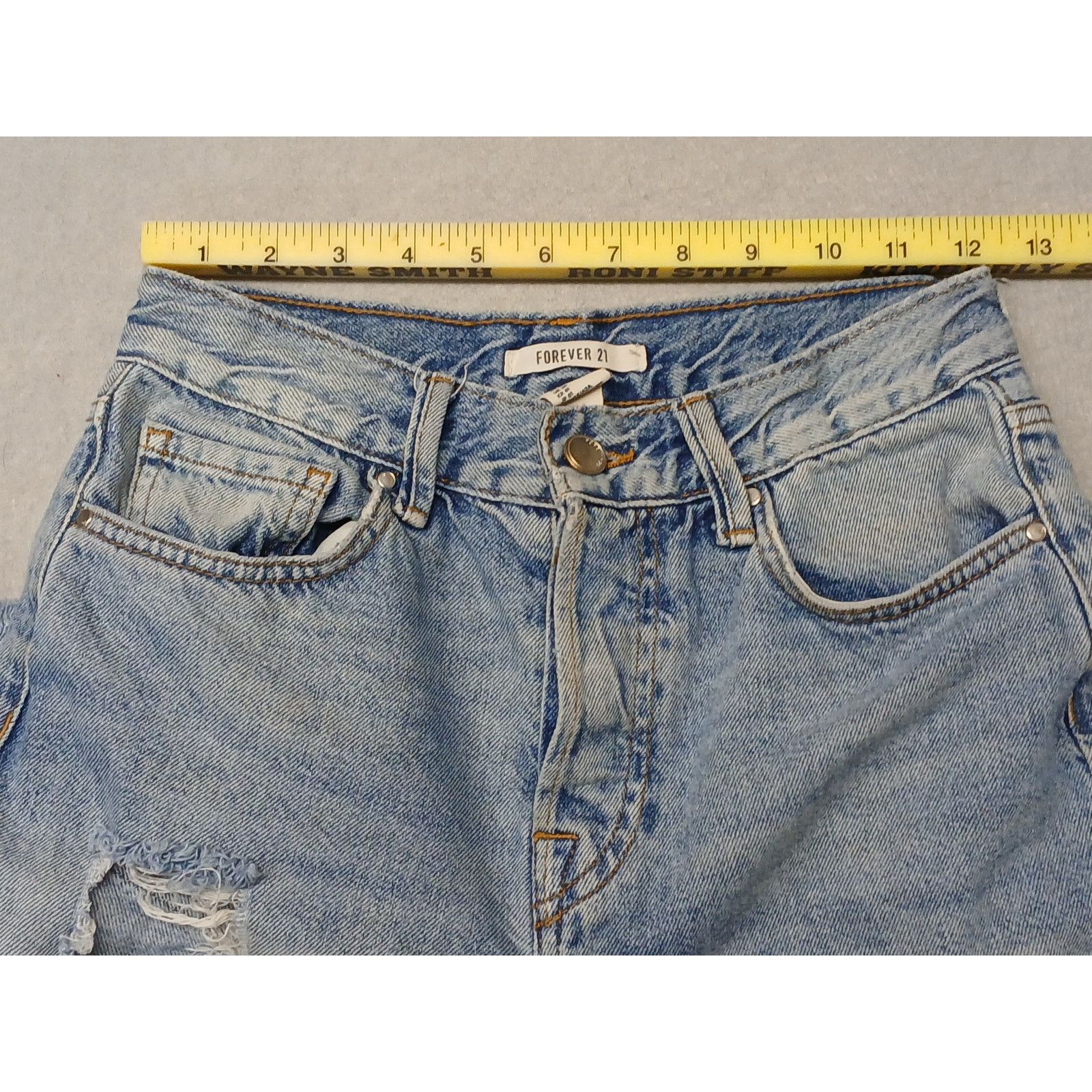 Forever 21 Forever 21 (24) Rugged Relaxed High Ankle Blue Denim Jeans Size 24" / US 00 / IT 34 - 2 Thumbnail