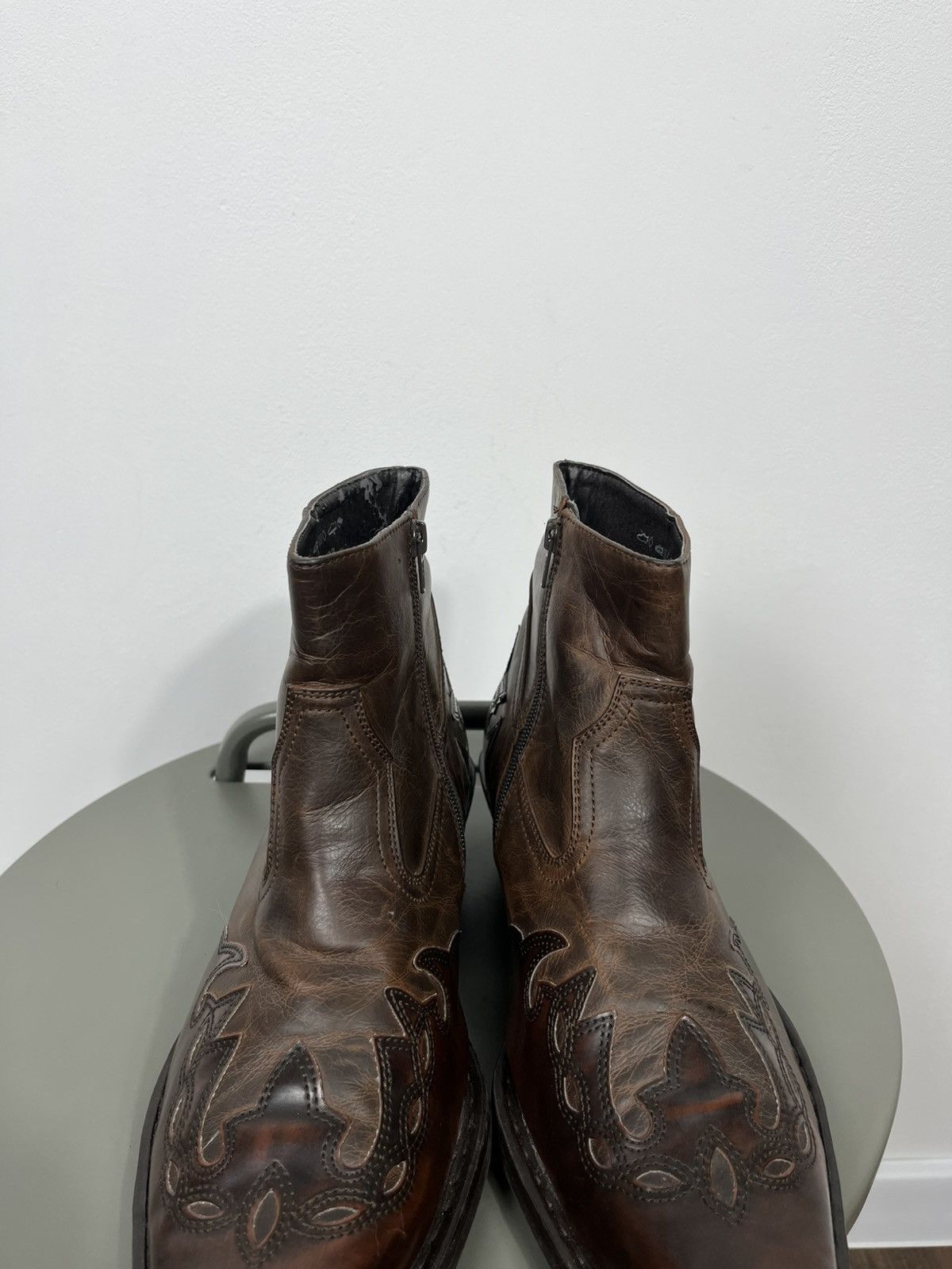 Other Vintage Western Faux Leather Ankle Boots Brown EU 42 Size US 9 / EU 42 - 10 Thumbnail