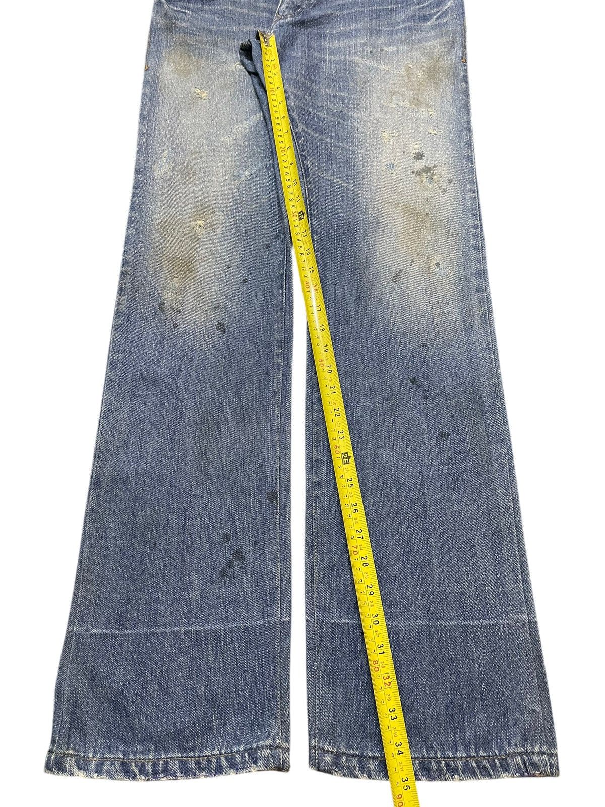Issey Miyake Vintage Japan Tete Homme Mud Faded Wash Style Jeans Size US 34 / EU 50 - 15 Thumbnail