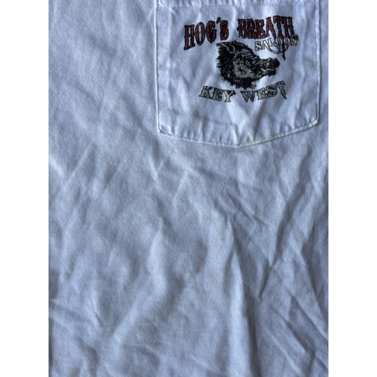 Anvil VINTAGE Y2K Hog's Breath Saloon Key West Biker T Shirt Large White Cotton Anvil Logo 3D Emblem Motorcycle Rockabilly USA Men Size US L / EU 52-54 / 3 - 7 Thumbnail