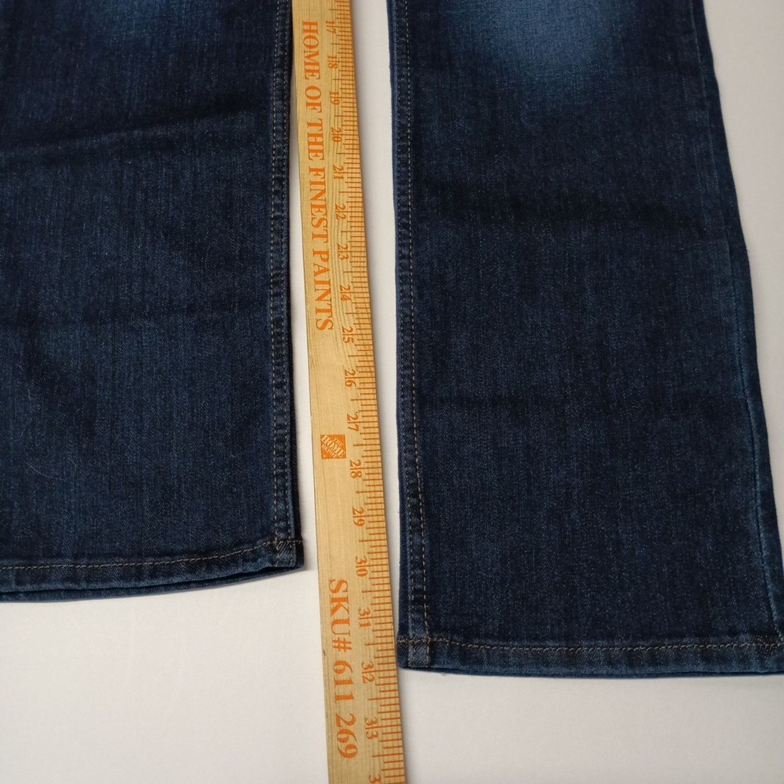 Lee Lee Straight Jeans Women's 14 Long Size 34x32 Blue Mid Rise Size 36" / US 14 / IT 50 - 4 Thumbnail
