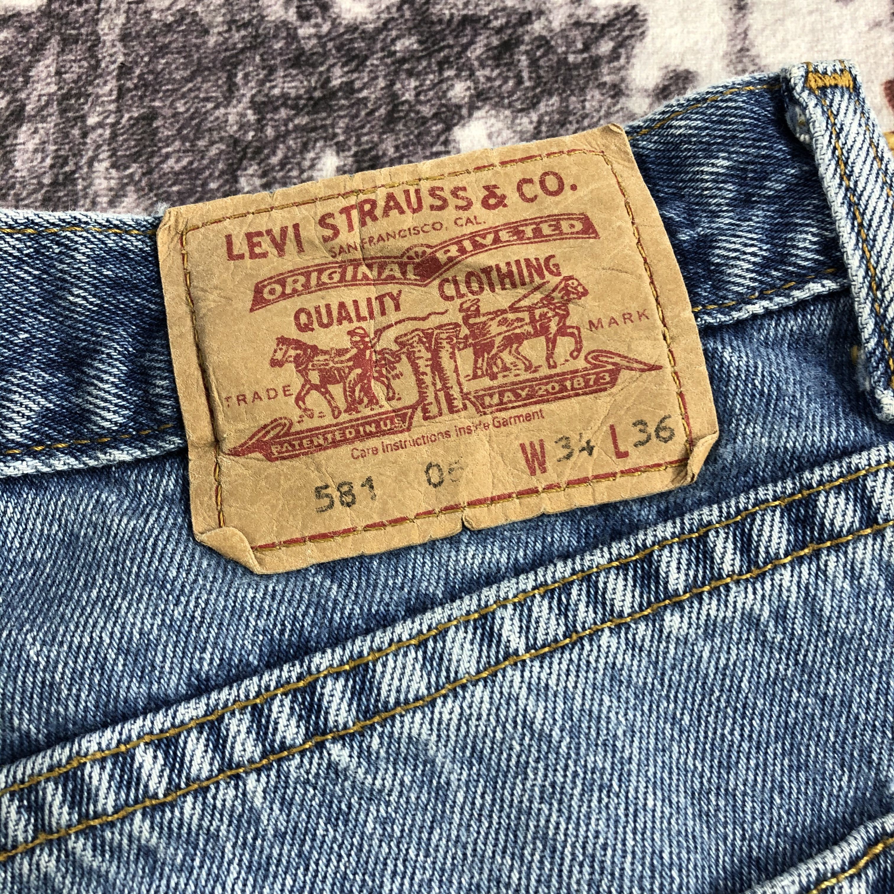 Levi's × Vintage 90s Vintage Blue Wash Levis 581 Jeans-JM2577 Size US 34 / EU 50 - 7 Thumbnail