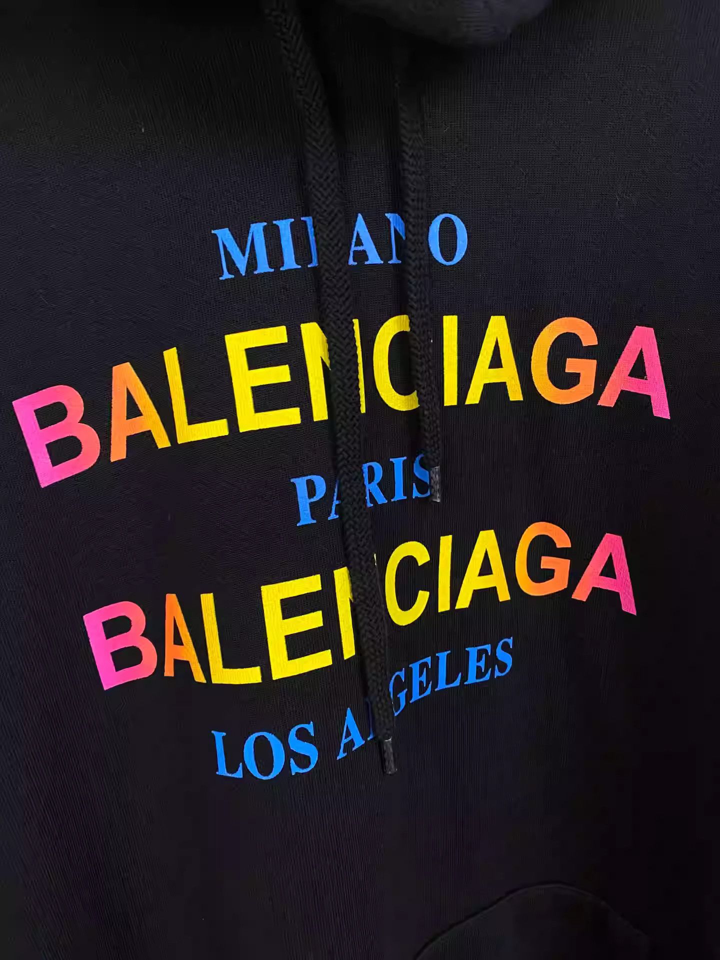 Balenciaga Balenciaga Rainbow Logo Hooded Sweatshirt Size US M / EU 48-50 / 2 - 3 Thumbnail