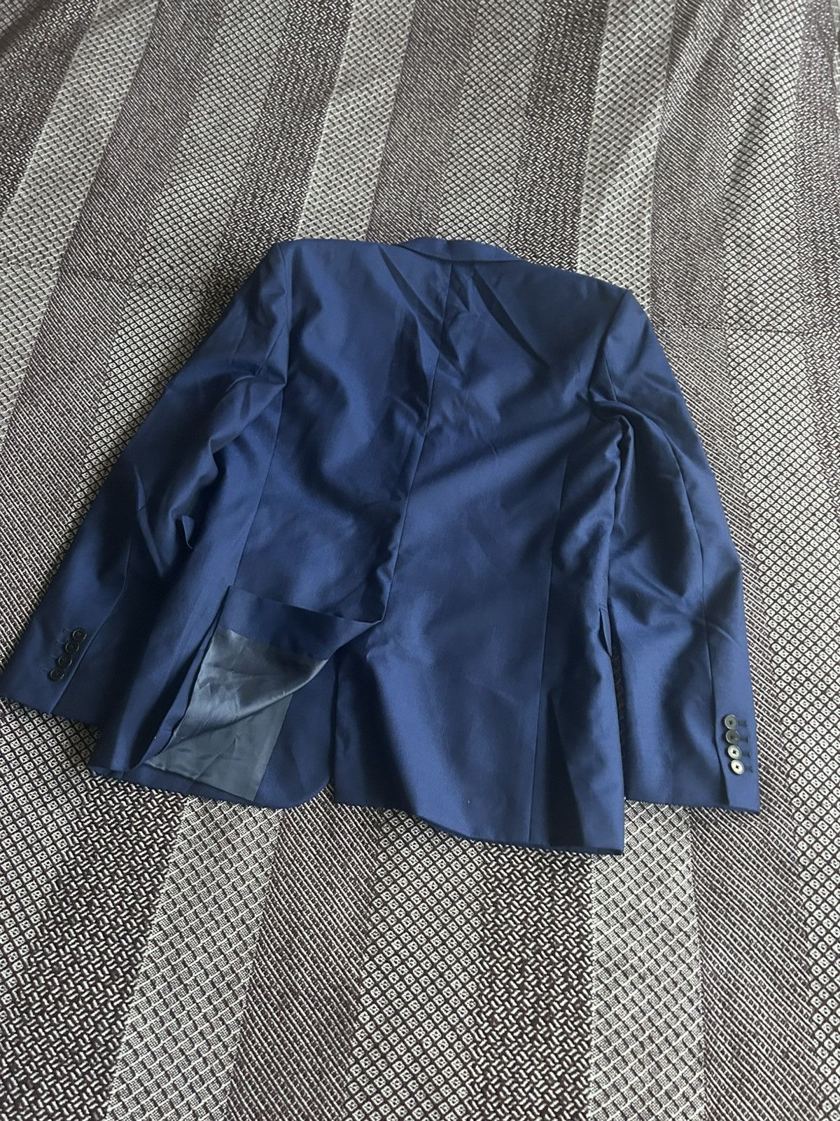Reiss Reiss Blue Suit Solid Style Classic One Button Mens Size 40R Size 40R - 16 Thumbnail