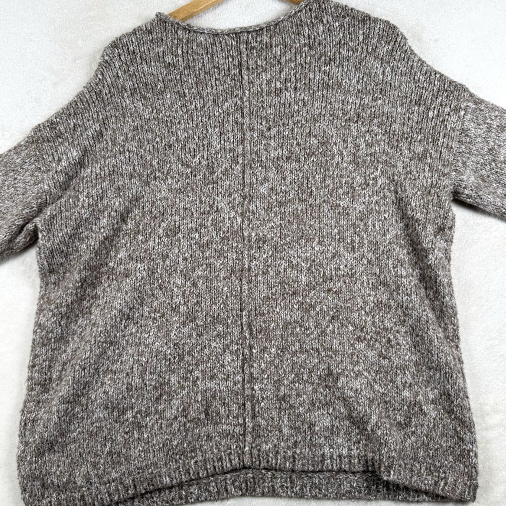 J. Jill J. Jill Pure Jill Marled Chunky Knit Pullover Gray Pocket Sweater L Women Size L / US 10 / IT 46 - 3 Thumbnail
