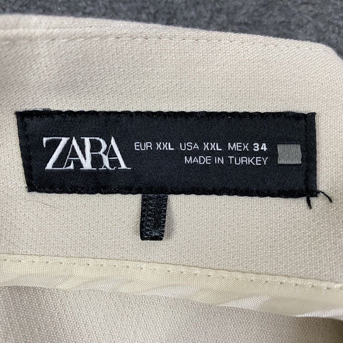 Zara Zara High Waist Trousers Dress Pants Womens XXL Beige EUC Size 34" / US 12 / IT 48 - 6 Thumbnail