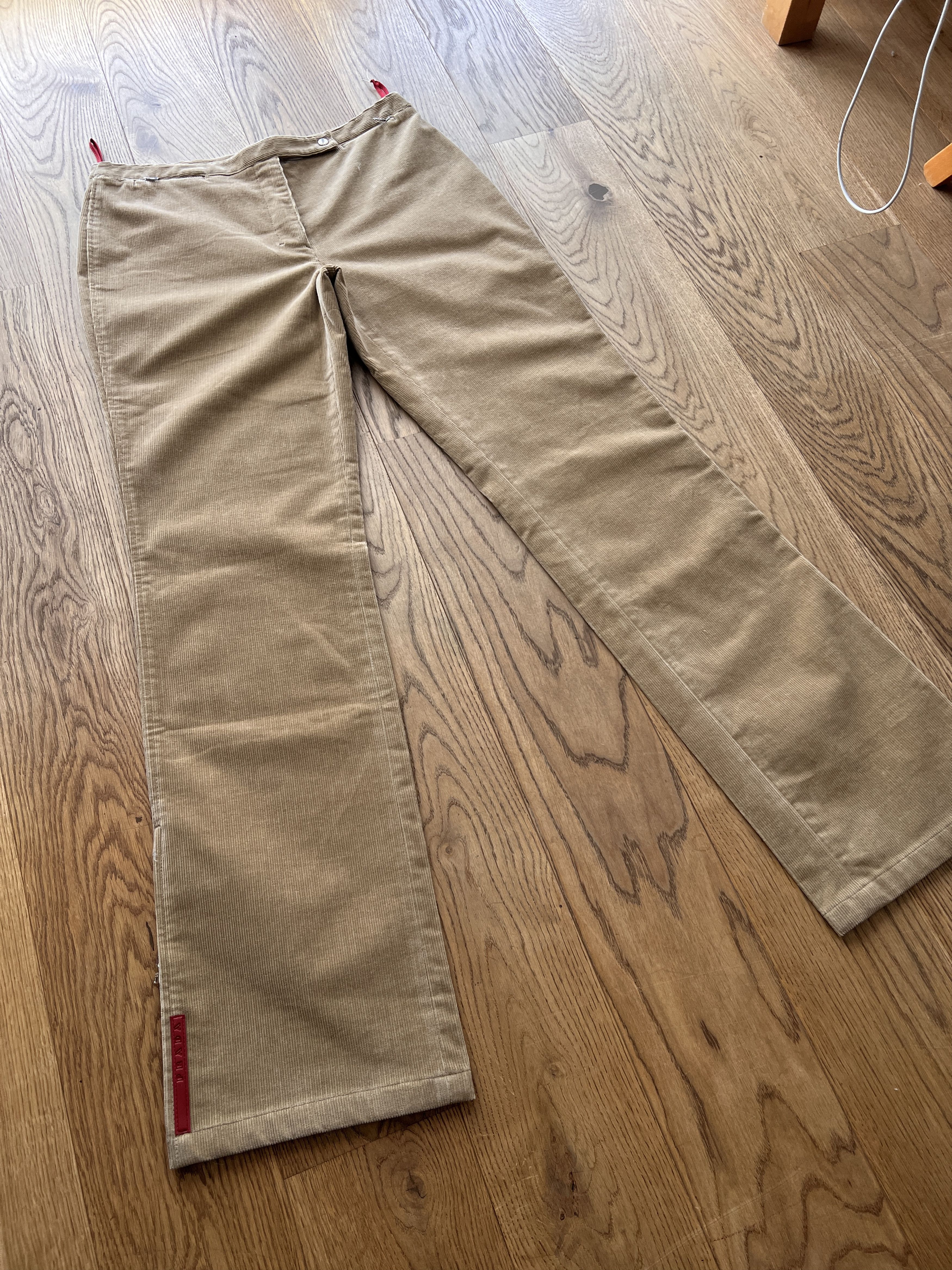 Prada Prada VTG 2000s corduroy bootcut flared pants luxury red tab Size US 31 - 2 Thumbnail