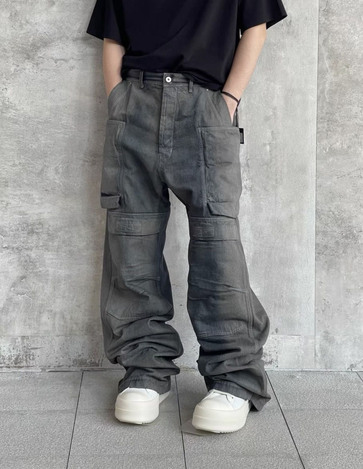 Rick Owens Rick Owens Drkshdw Blue Cargo Pocket Pants Size US 30 / EU 46 - 3 Thumbnail