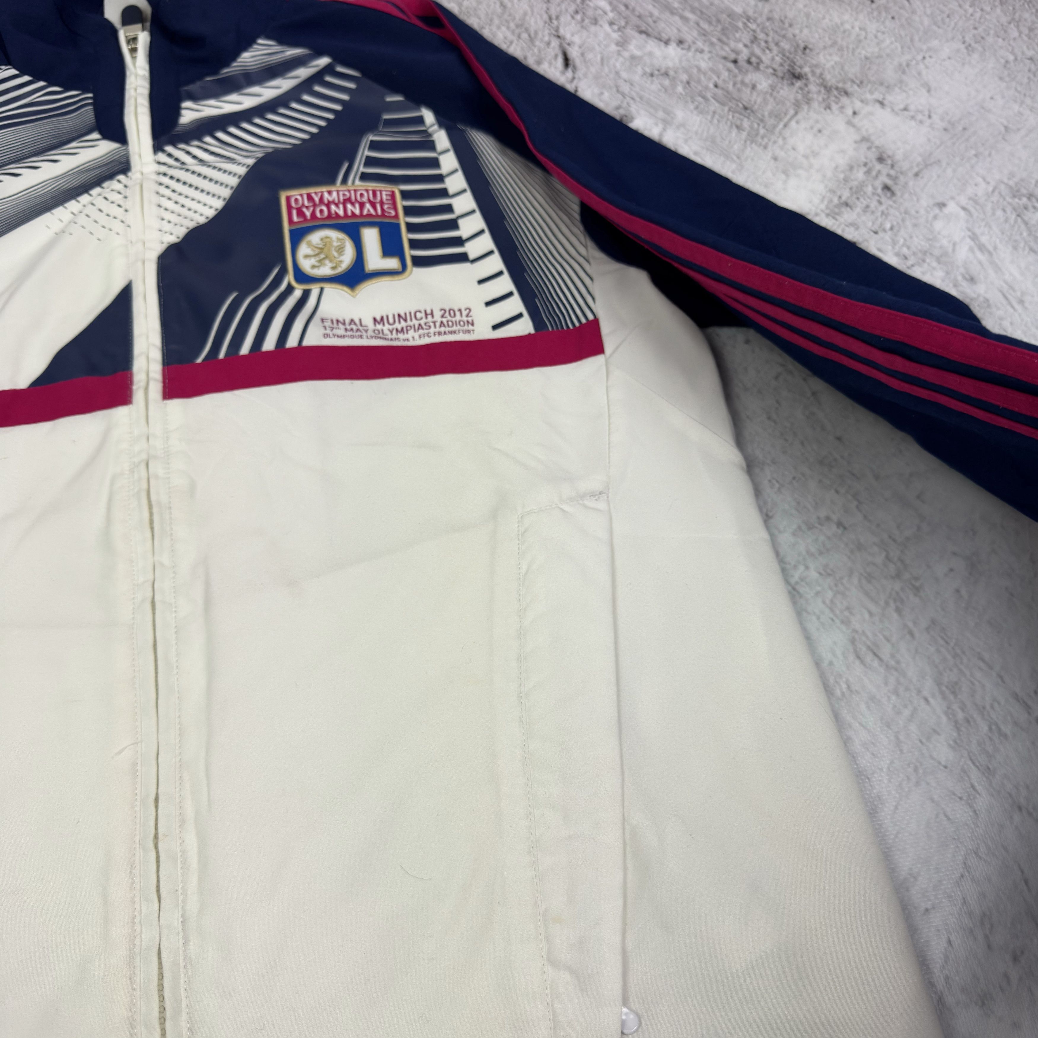 Adidas Olympique Lyonnais Player Issue Final munich 2012 Jacket Size US S / EU 44-46 / 1 - 6 Thumbnail
