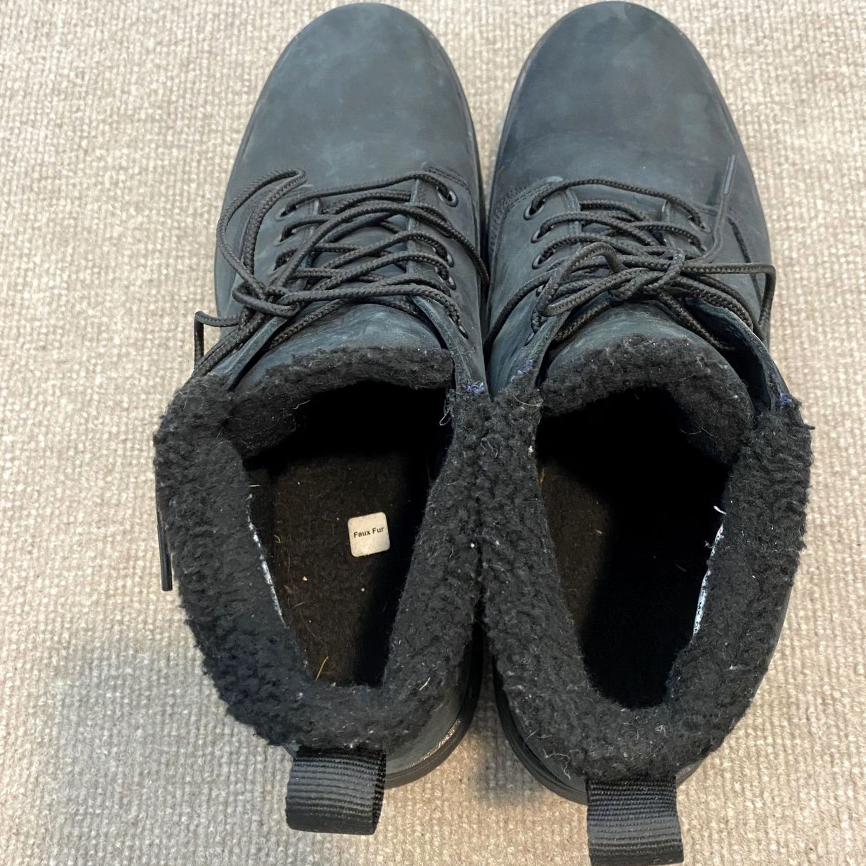 Timberland Timberland Boots Mens Size 12 Black Nubuck Shearling Ankle Winter Lined A2G6R Size US 12 / EU 45 - 7 Thumbnail
