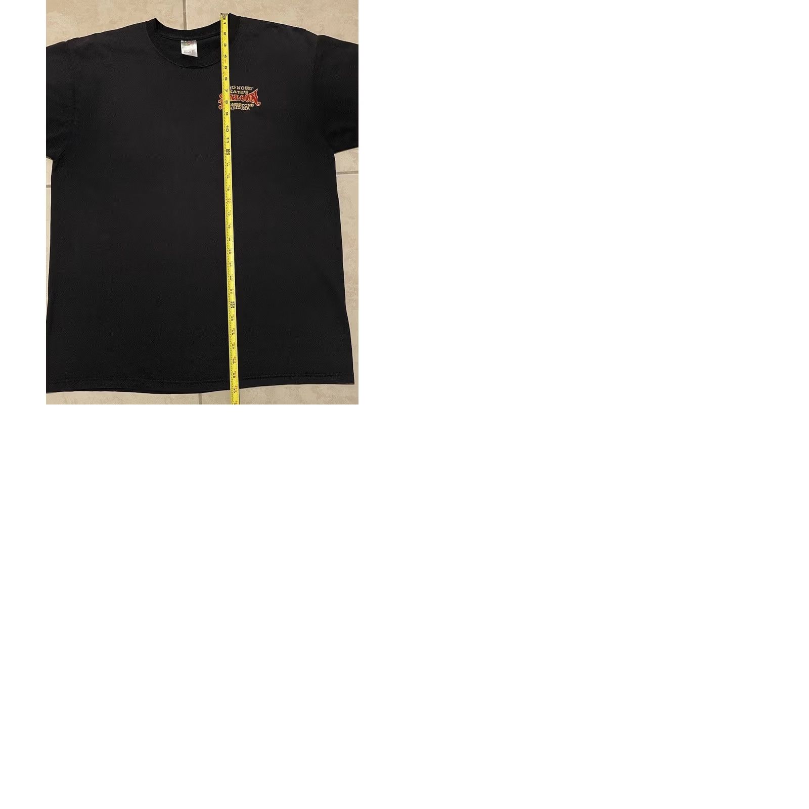 Vintage VINTAGE Big Nose Kates Saloon Tombstone Arizona Faded Shirt XL Black Harley Grunge 80s 90s Bar Joke Humor USA Western Rock Mens T-Shirt Size US XL / EU 56 / 4 - 9 Thumbnail