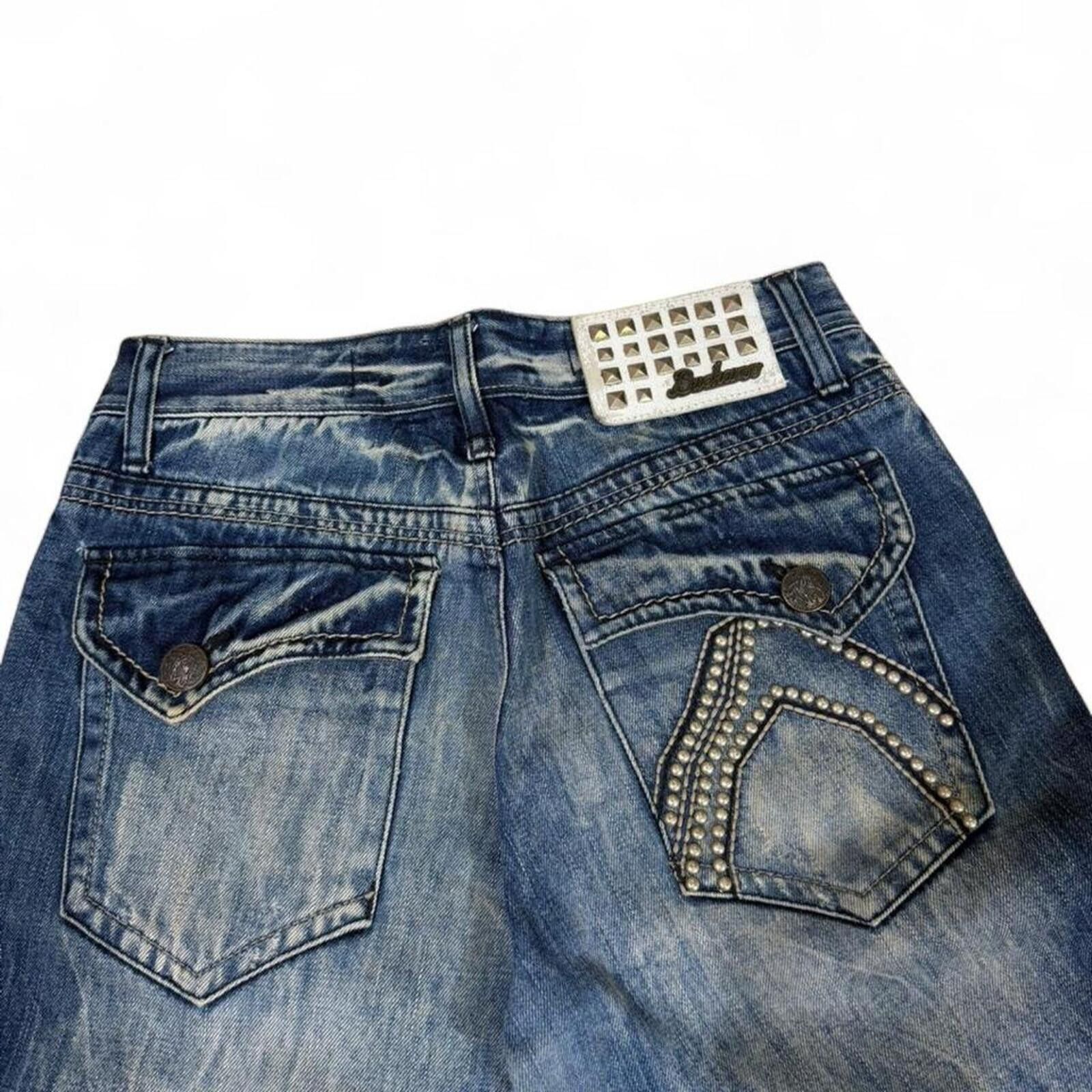 True Religion Buckaroo vintage denim jeans flap pockets mud wash shade Size 30" / US 8 / IT 44 - 3 Thumbnail