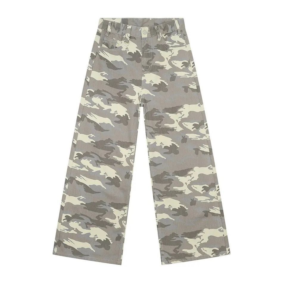 Japanese Brand Retro camouflage high street wide leg jeans Size US 32 / EU 48 - 4 Thumbnail
