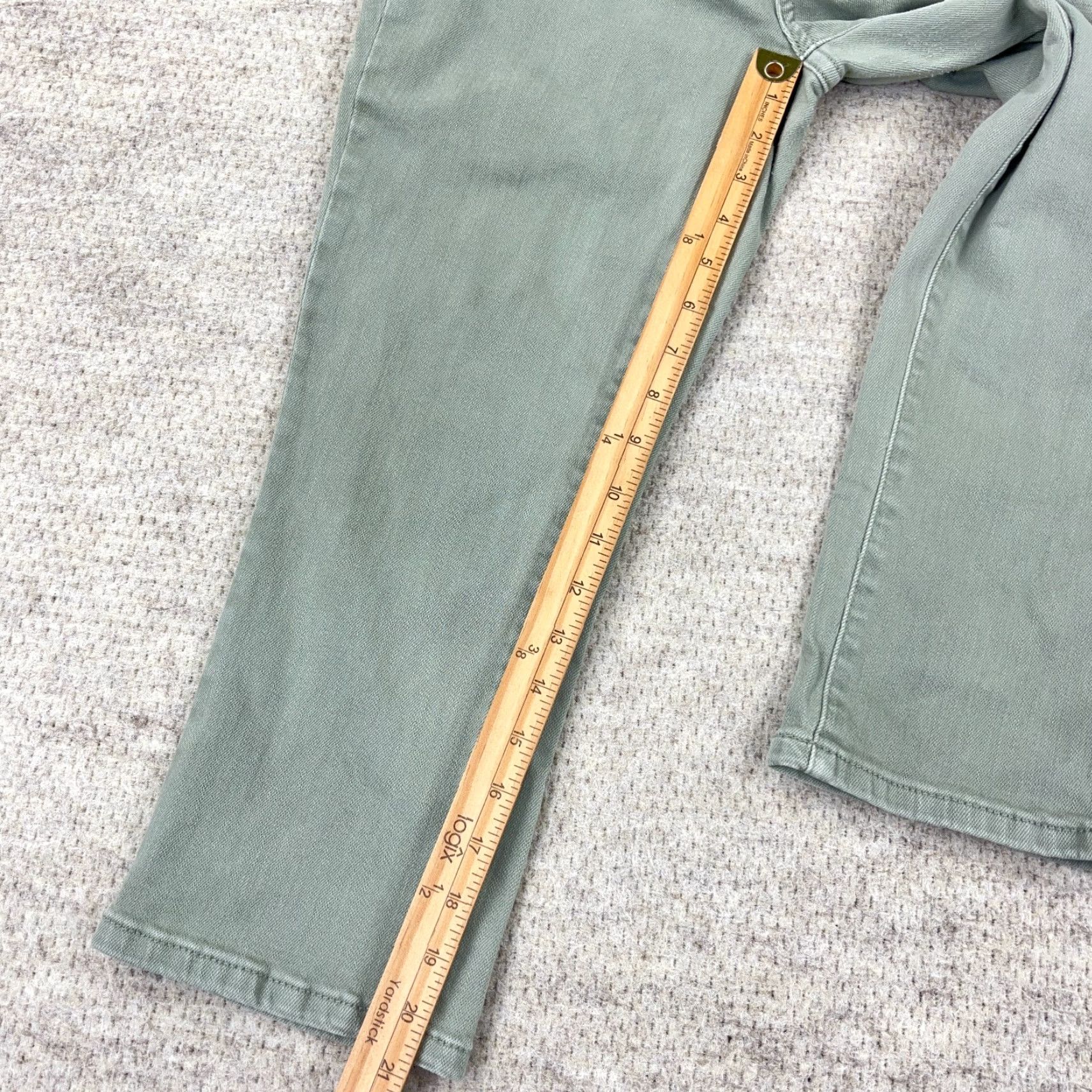 Denime Judy Blue Jeans Women 29 Green Carpi Stretch Denim Pants Garment Dyed Size 29" - 7 Thumbnail