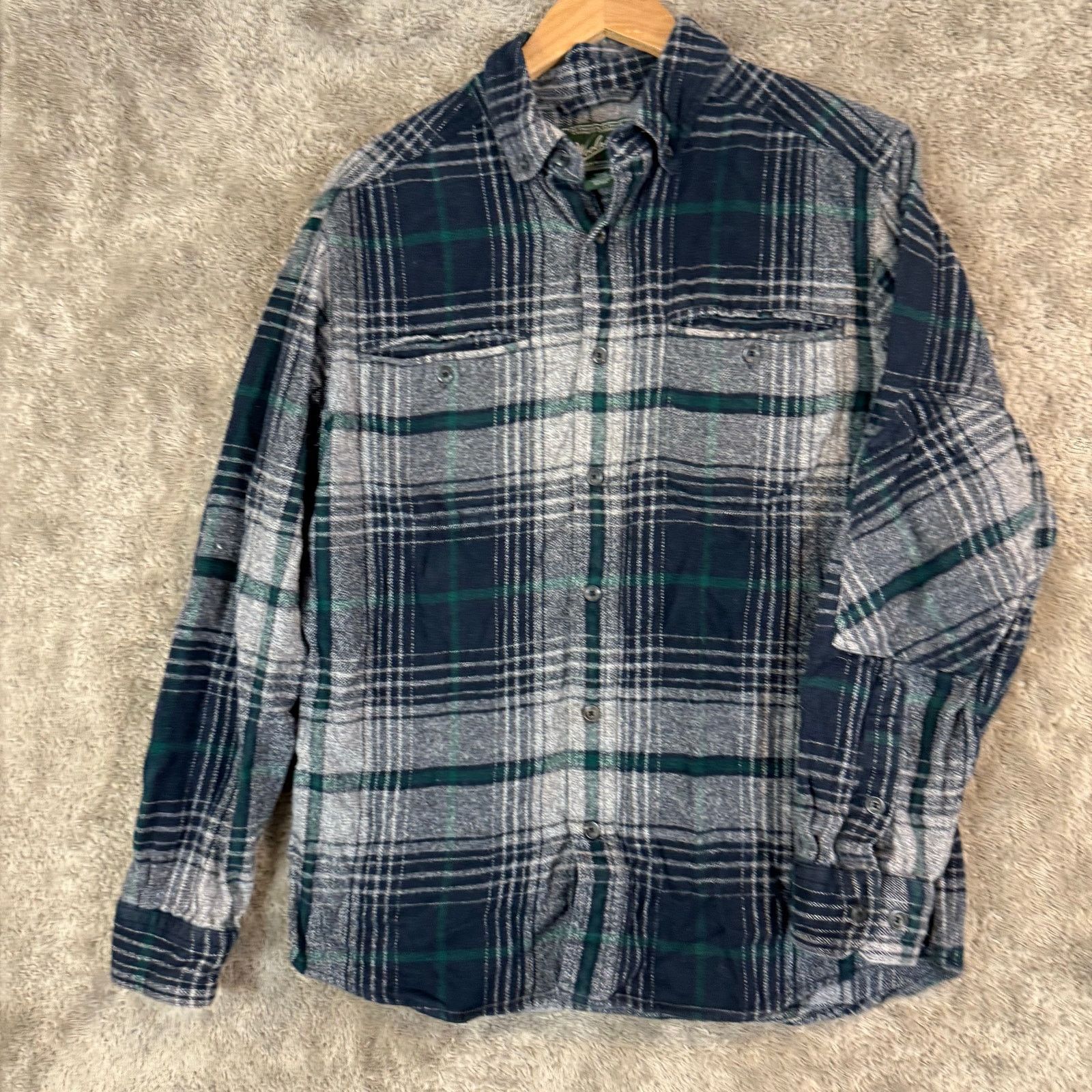 Woolrich Woolen Mills Woolrich Blue Green Shacket Button Down Plaid Shirt Men's M Size US M / EU 48-50 / 2 - 1 Thumbnail