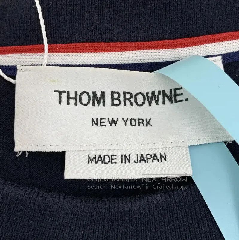 Thom Browne Women's Navy Cotton Pullover Sweater .