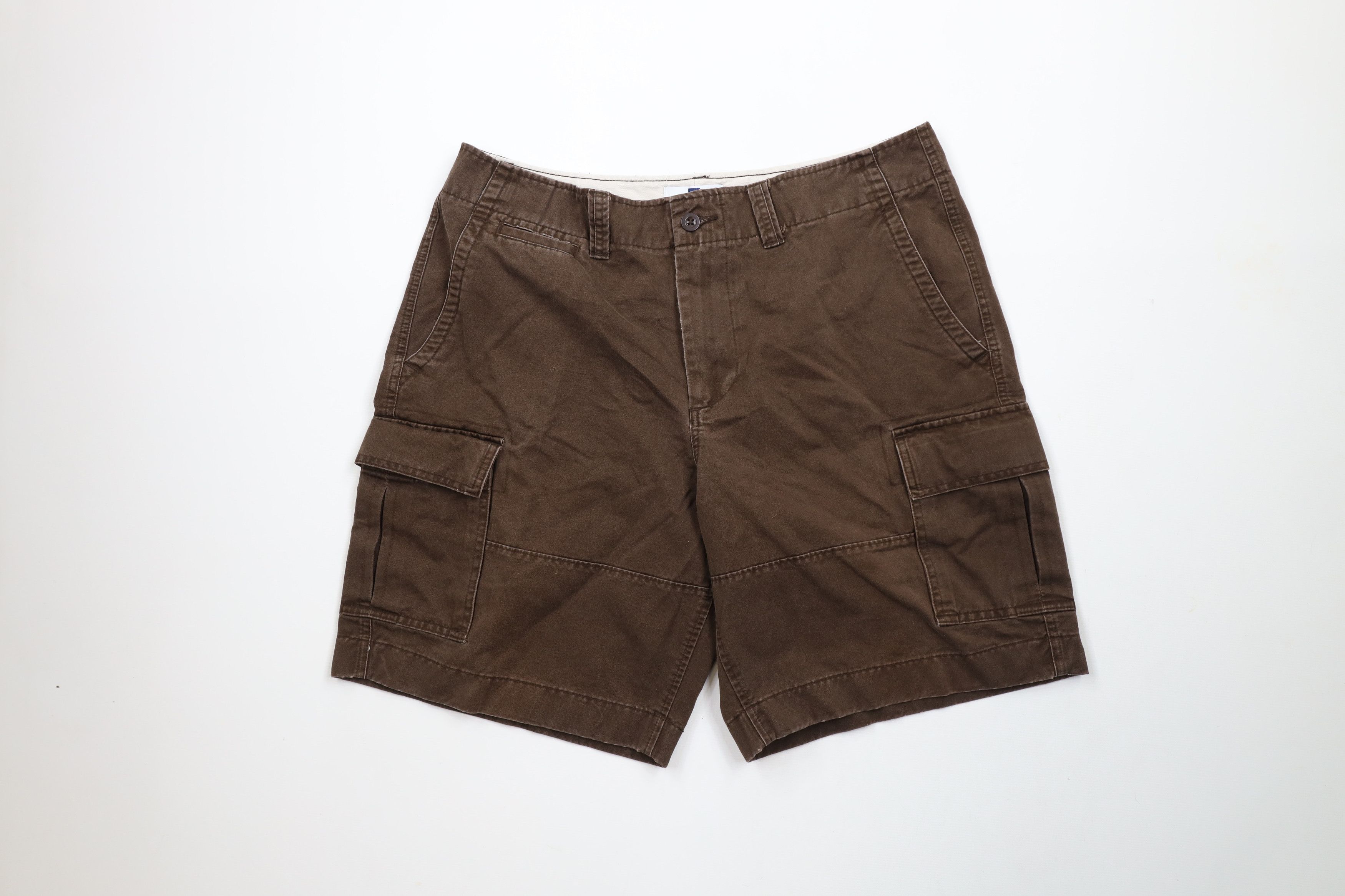 Gap × Vintage Vintage Gap Above Knee Heavyweight Cargo Shorts Brown Cotton Size US 36 / EU 52 - 1 Thumbnail