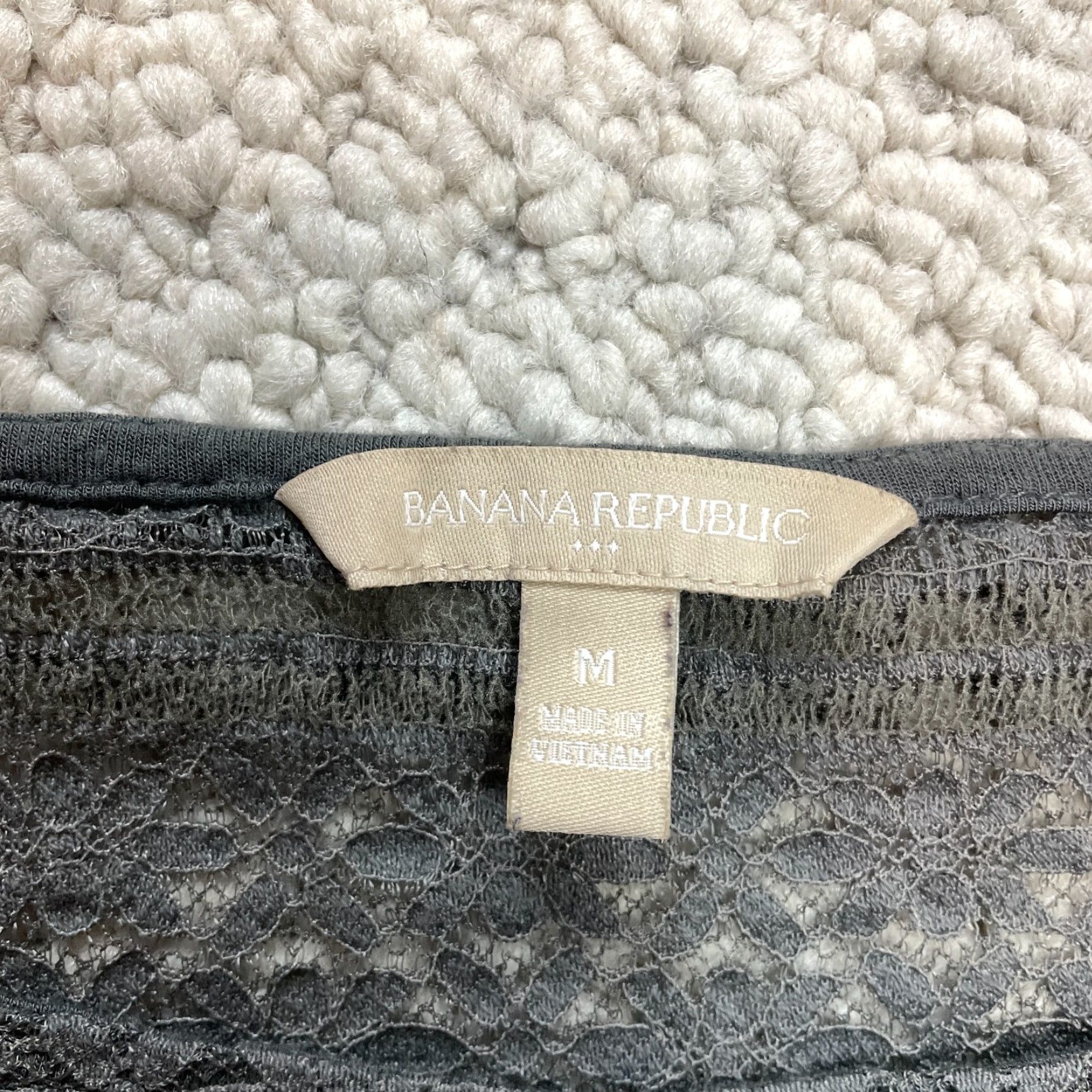 Banana Republic VINTAGE Banana Republic Shirt Womens Medium Gray Short Sleeve Layered Peasant Tee Size M / US 6-8 / IT 42-44 - 2 Thumbnail