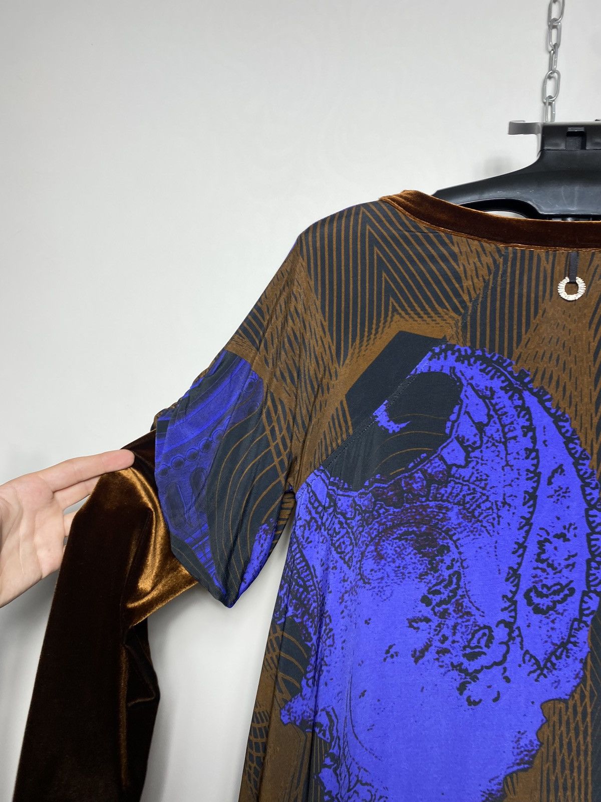 Other Save The Queen Asymmetric Velvet/Viscose Blouses Tunic Size XL / US 12-14 / IT 48-50 - 17 Thumbnail