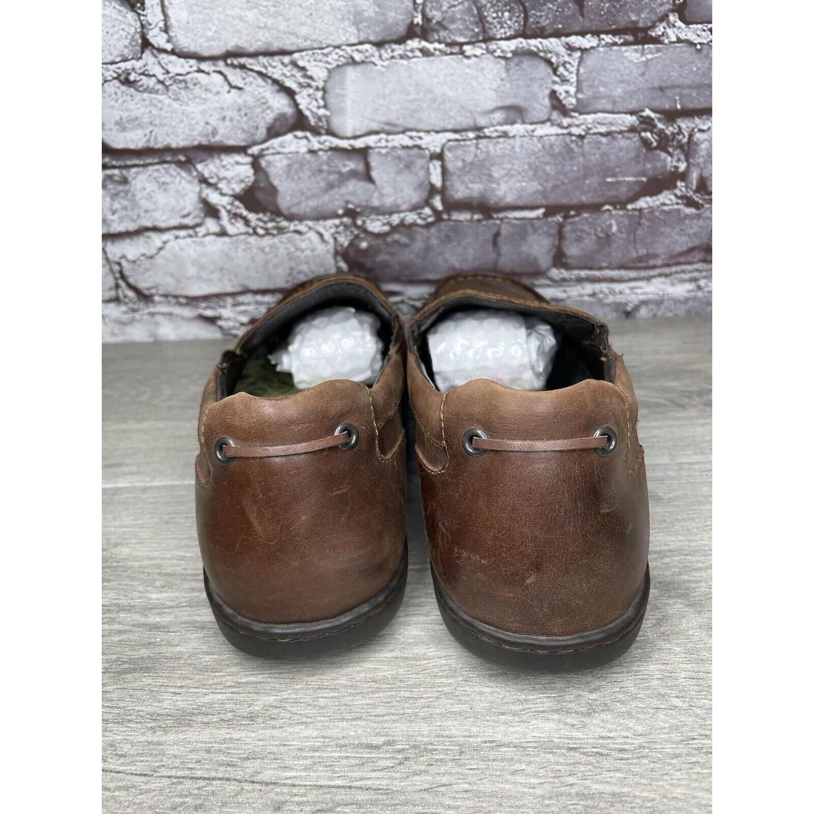 Born Born Handcrafted Brown Leather Casual Slip On Comfort Loafer Size US 11 / EU 44 - 4 Thumbnail
