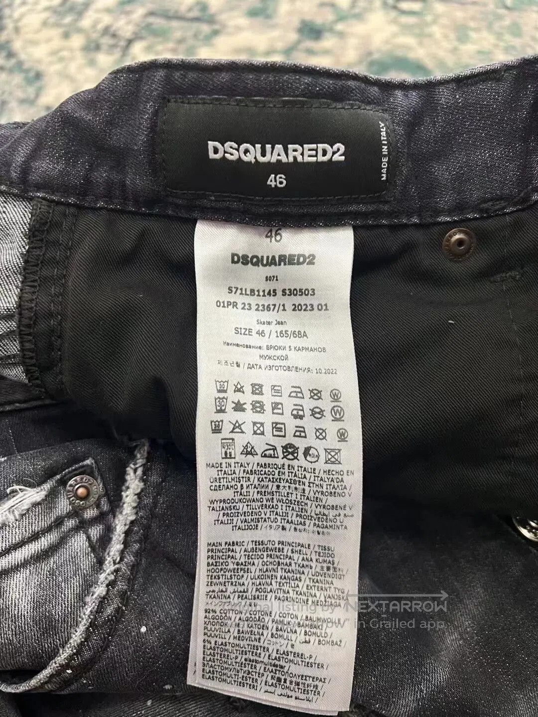 Dsquared2 dsquared2 black gray patchwork skinny jeans. Size US 44 / EU 60 - 9 Thumbnail
