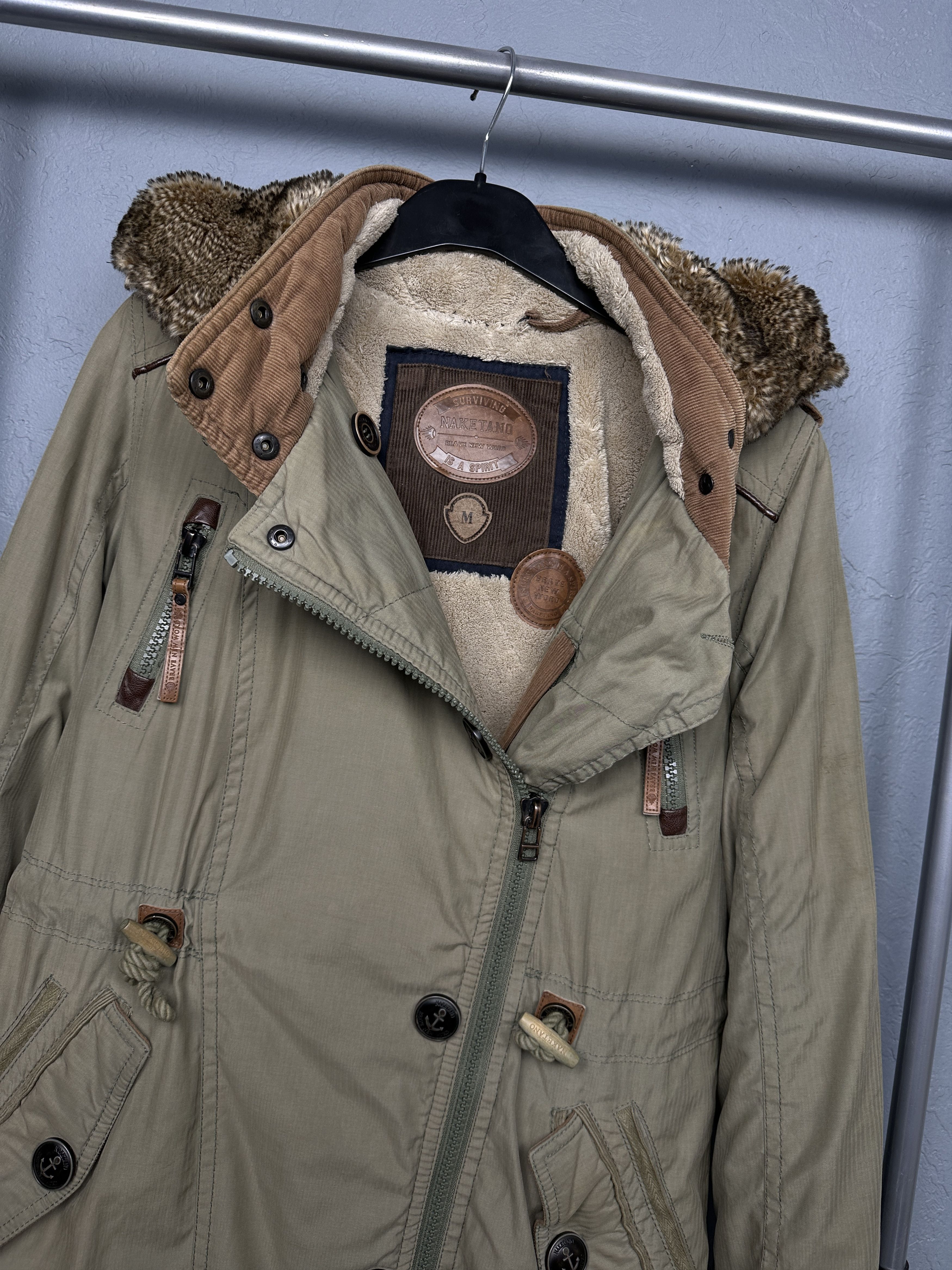 Naketano Naketano Womens Parka Jacket Fur Collar Size M / US 6-8 / IT 42-44 - 2 Thumbnail