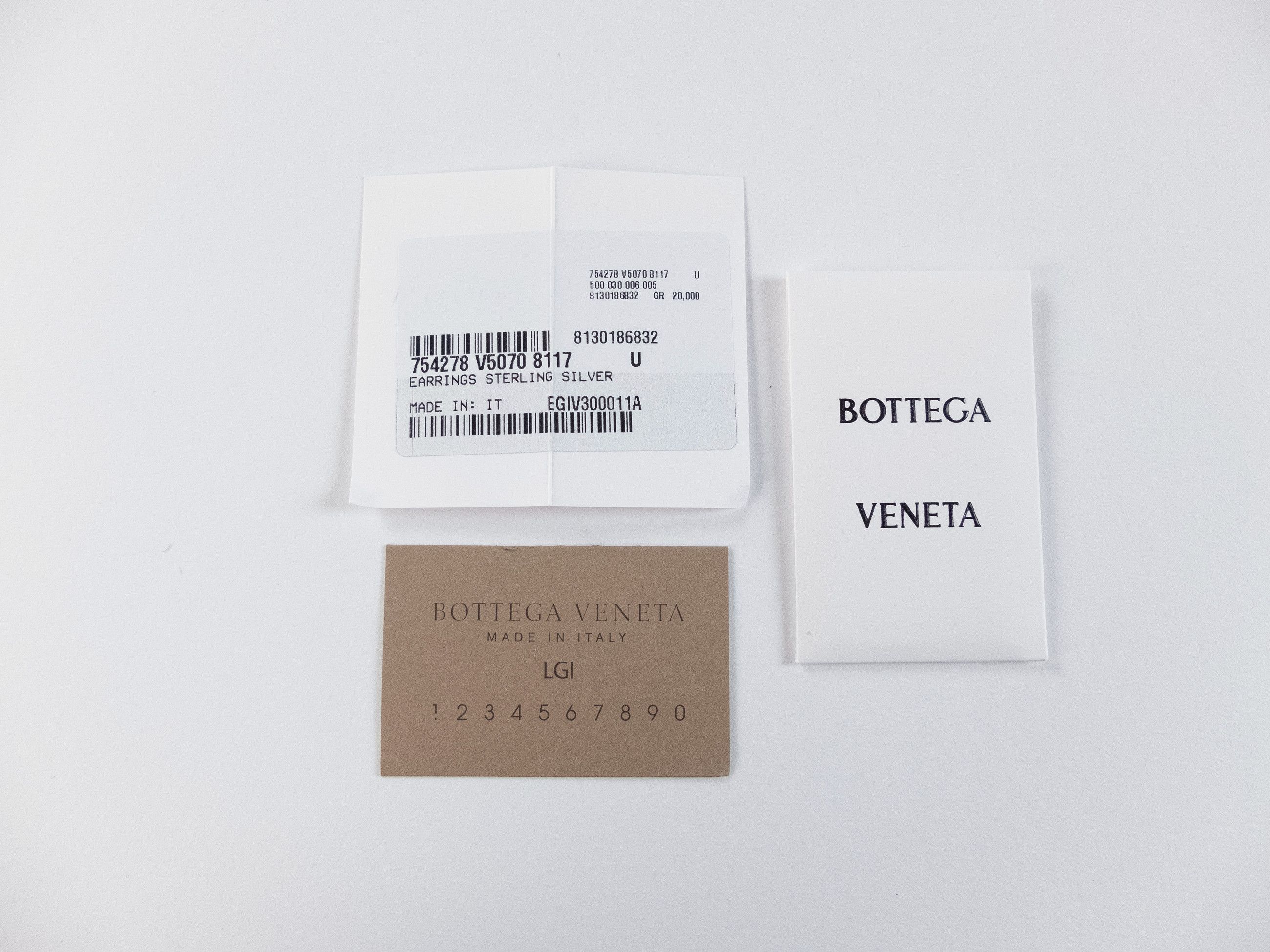 Bottega Veneta BOTTEGA VENETA Pleat Sterling silver twisted hoop earrings q Size ONE SIZE - 6 Thumbnail
