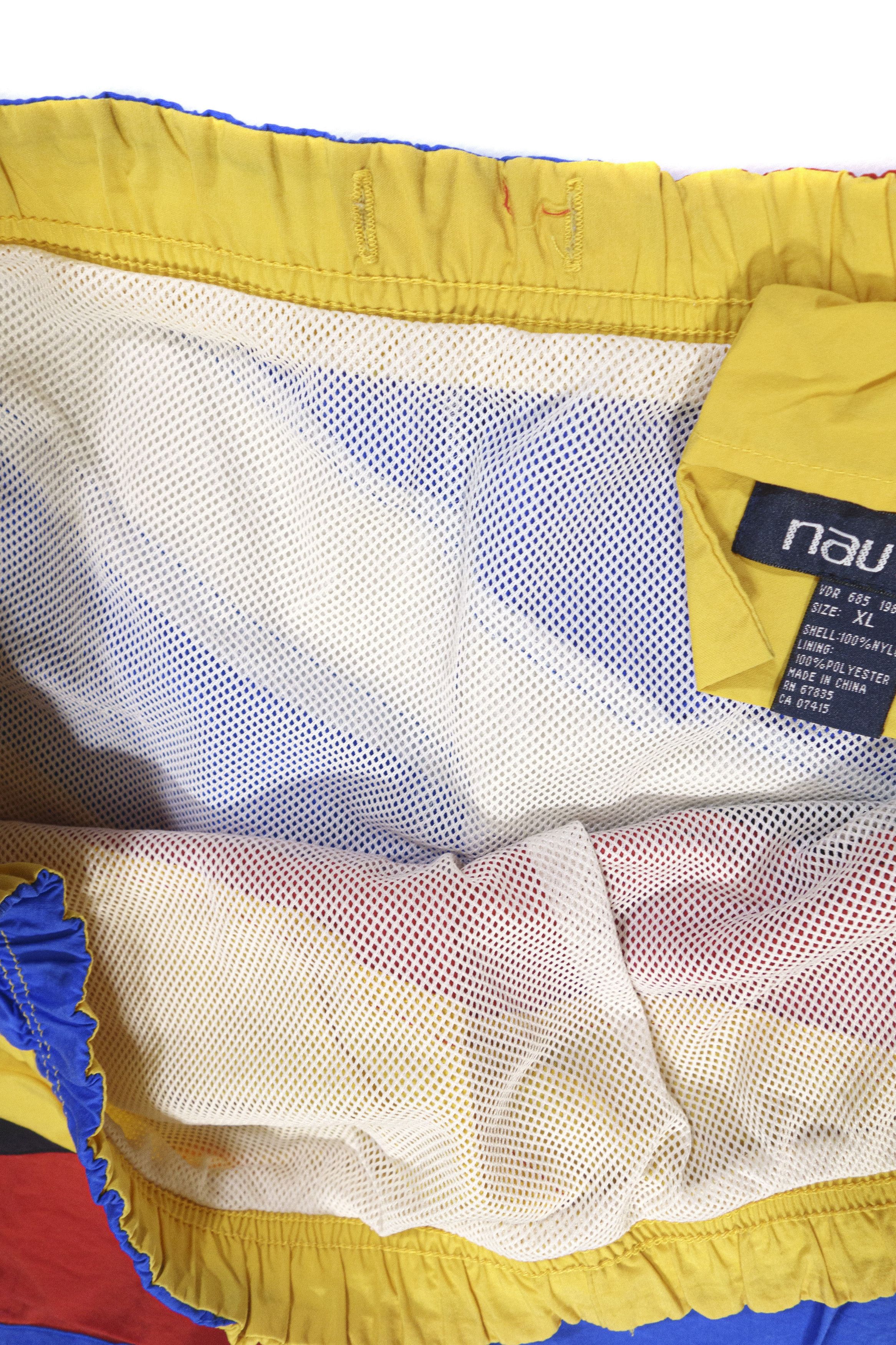 Nautica 90S Multicolor Nylon Swim Shorts Size US 36 / EU 52 - 6 Thumbnail
