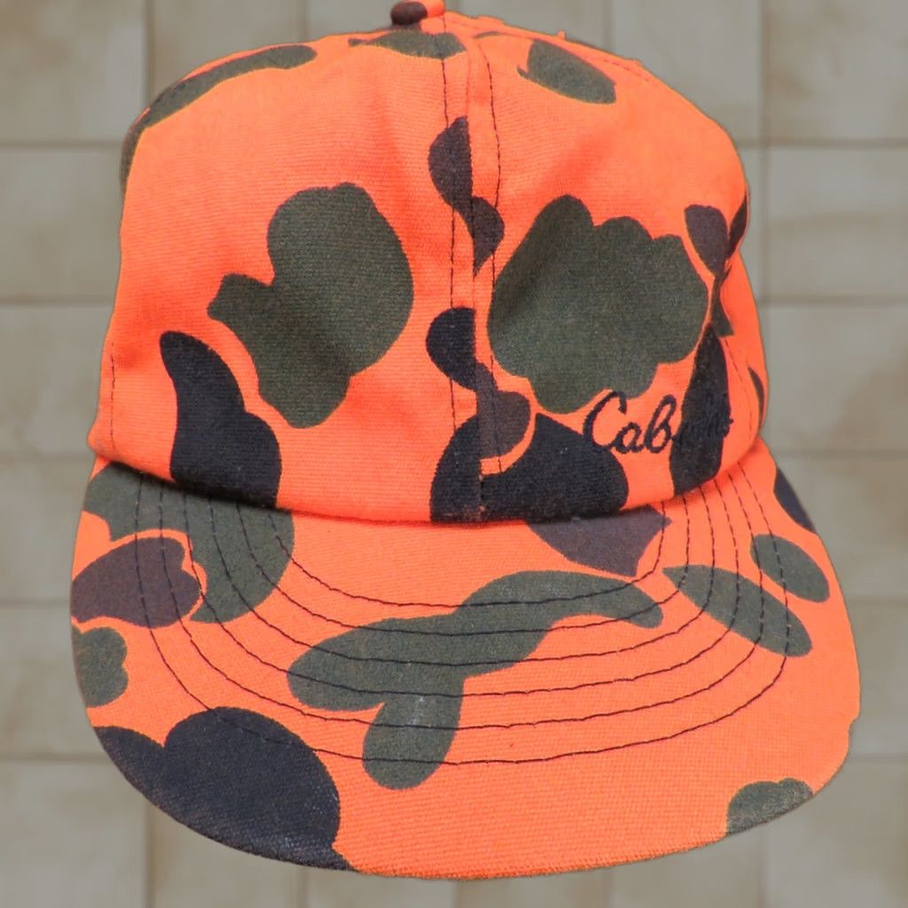 Vintage VINTAGE Cabela's Orange Camo Hat Adult Medium Deer hunting warm USA Size ONE SIZE - 1 Thumbnail