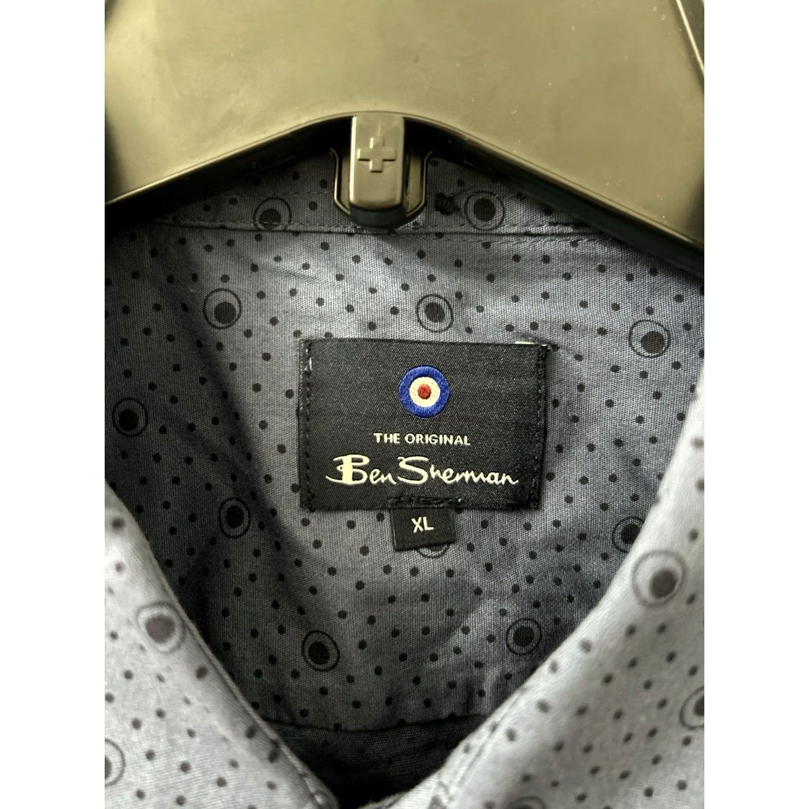 Ben Sherman Ben Sherman Shirt Mens XL Blue Polka Dot Button-Down Pocket Logo Long Sleeve Size US XL / EU 56 / 4 - 6 Thumbnail
