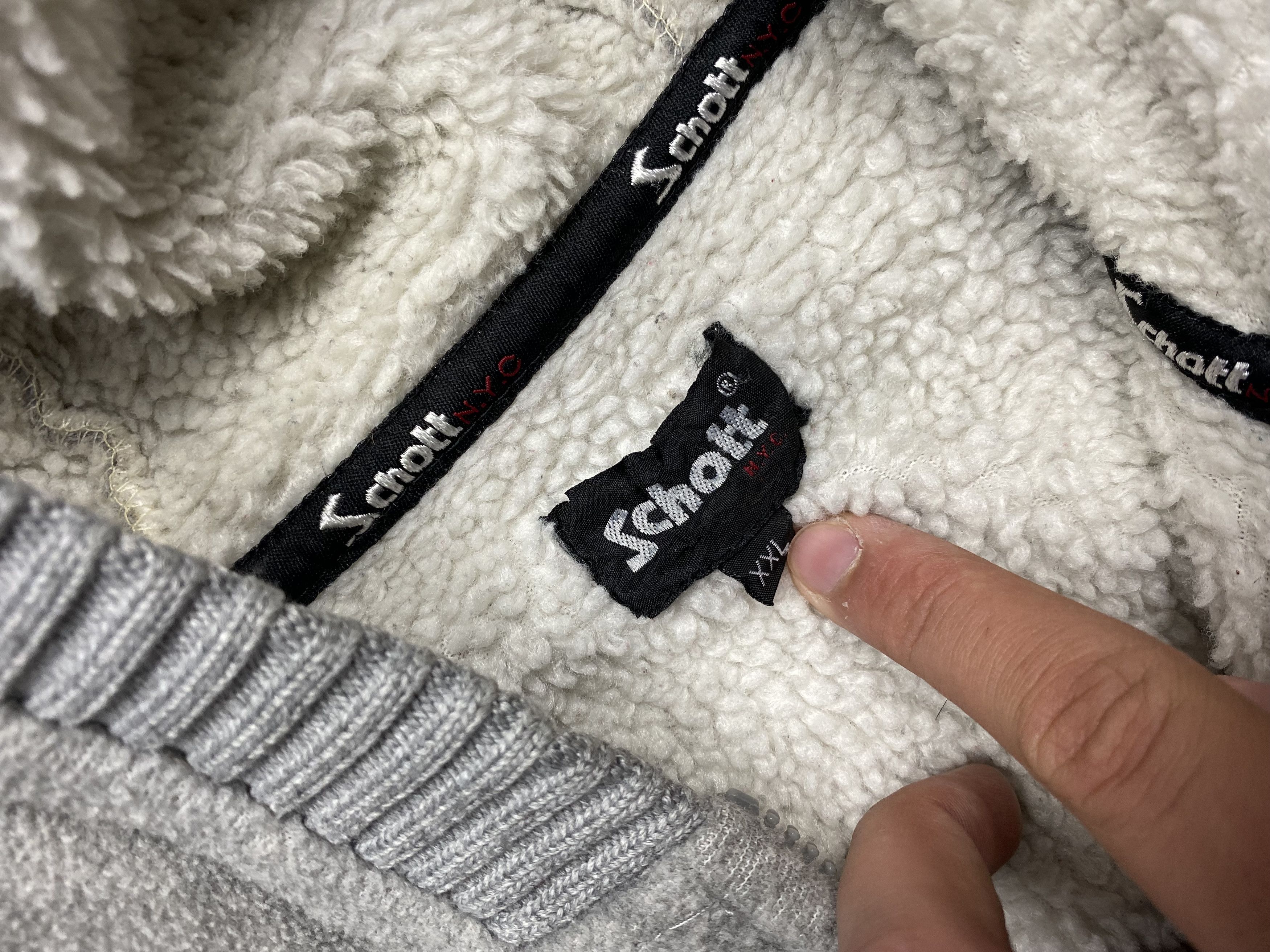 Schott Schott Vintage Mens Teddy Fleece Sherpa Jacket Y2K Size US XXL / EU 58 / 5 - 5 Thumbnail