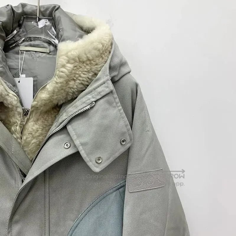 Dior Dior Women's Gray Nylon Coat - Size L . Size L / US 10 / IT 46 - 4 Thumbnail