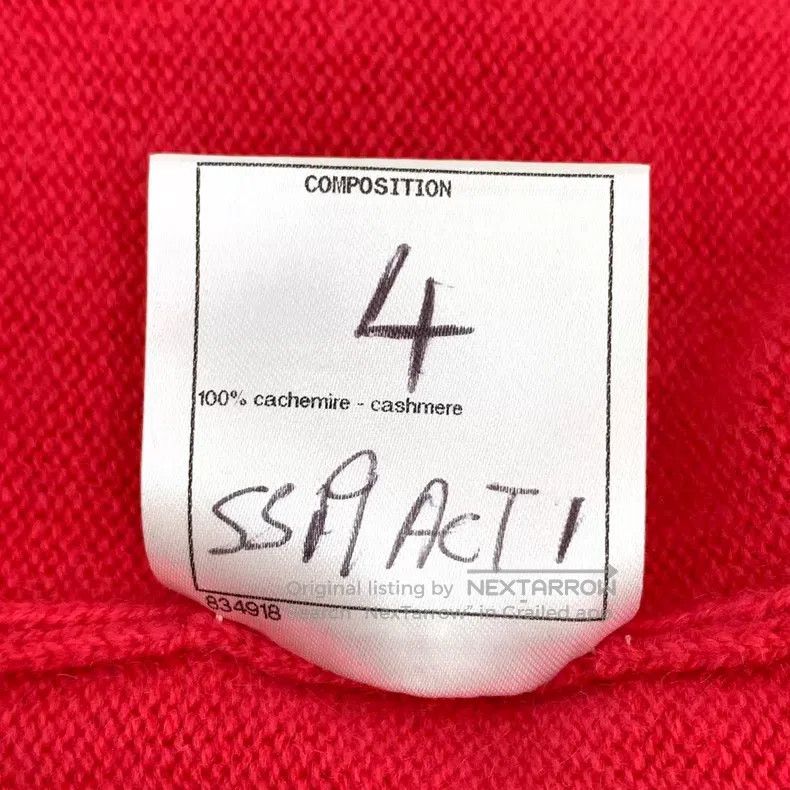 Chanel Chanel Red double C letter cashmere V-neck long-sleeved kn Size S / US 4 / IT 40 - 8 Thumbnail