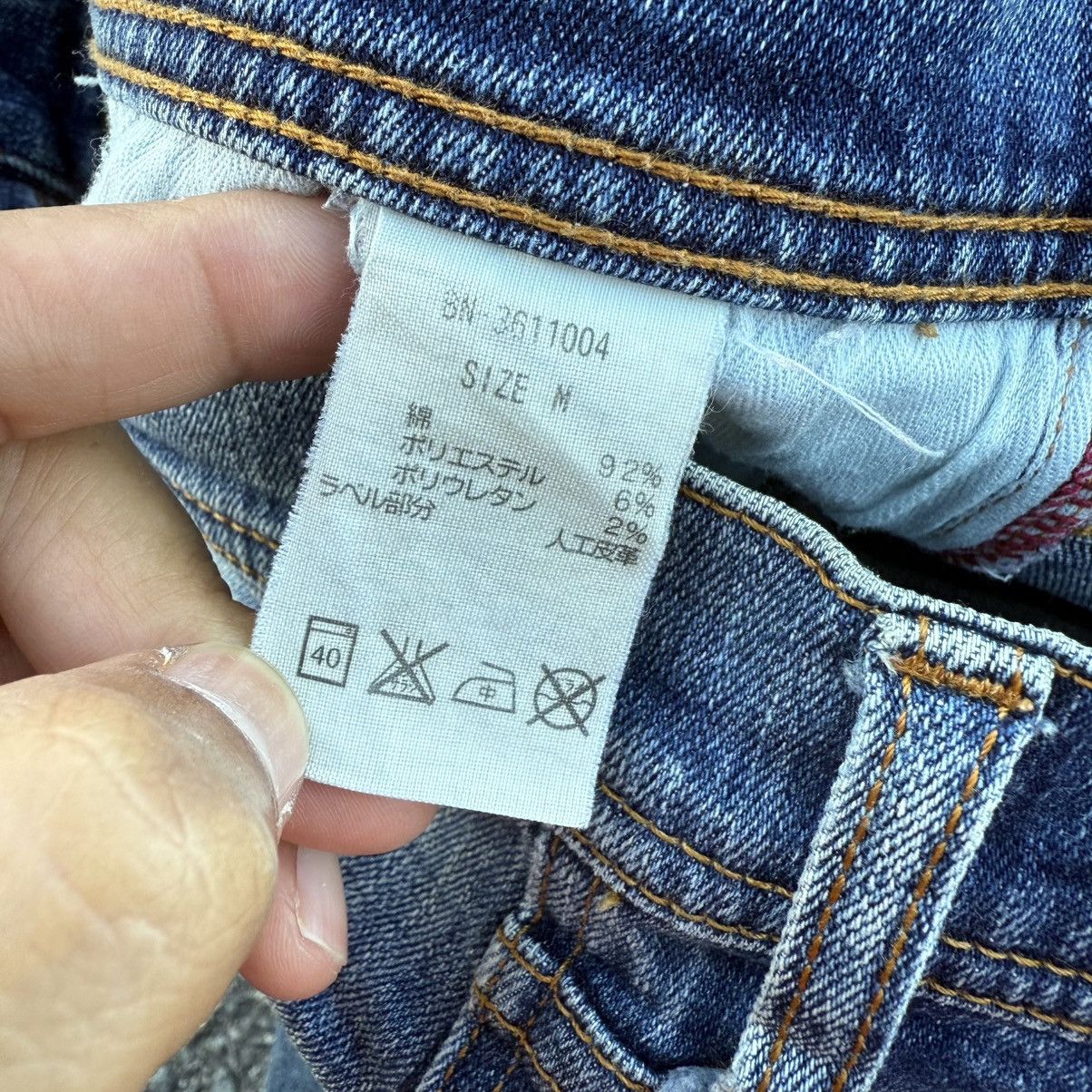Japanese Brand VINTAGE BACK NUMBER RIPPED FADED JEAN DENIM PANTS Size US 31 - 13 Thumbnail