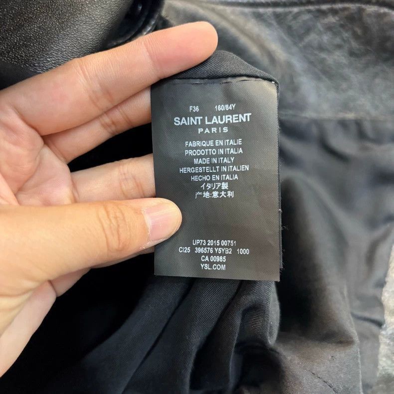 Yves Saint Laurent YSL Black Leather Jacket- Size US XS / EU 42 / 0 - 4 Thumbnail