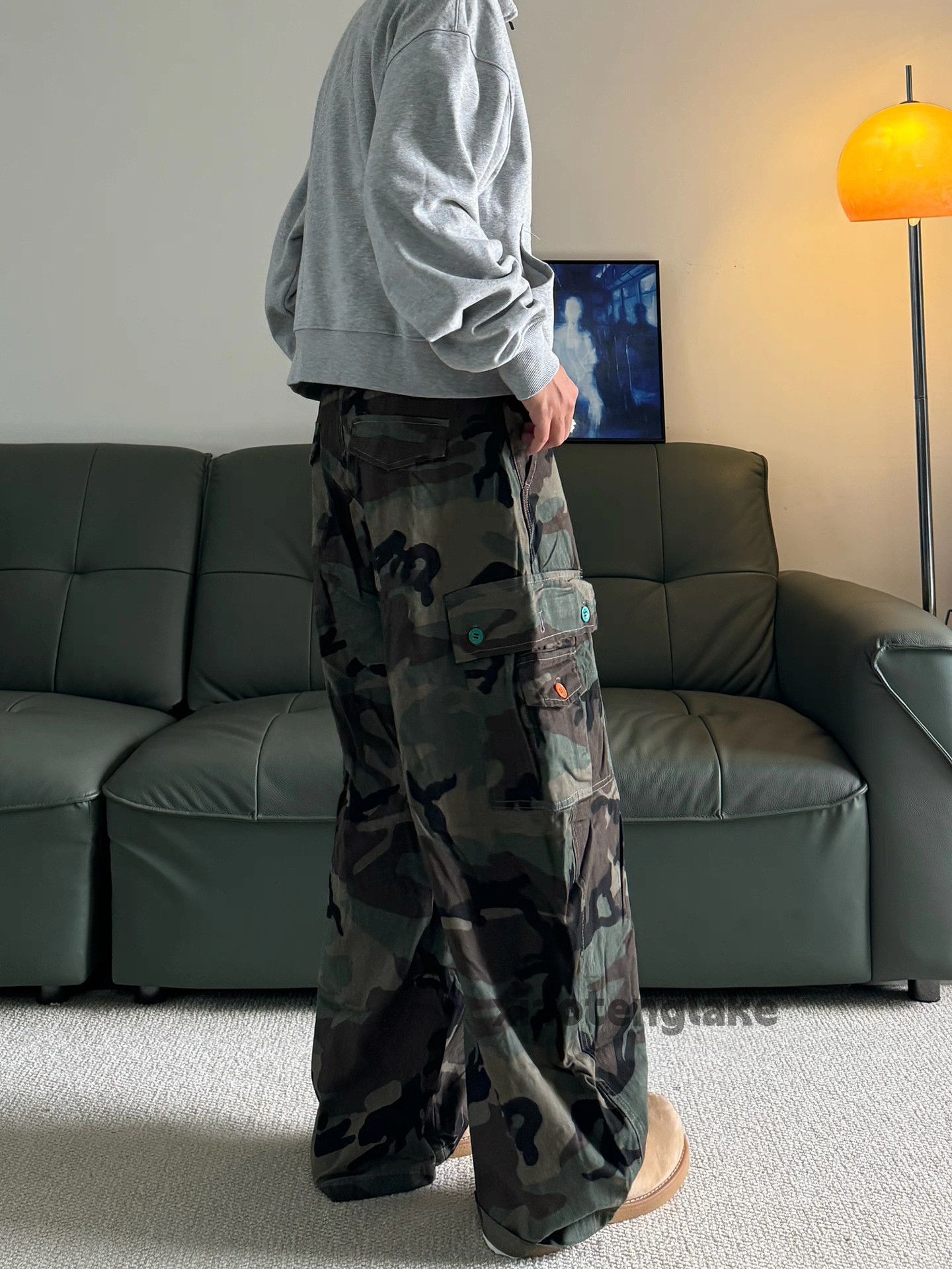 Vintage Unisex outdoor utility military tactical camo baggy pants Size US 30 / EU 46 - 4 Thumbnail