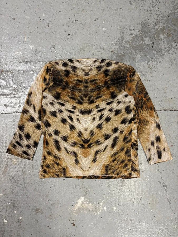 Just Cavalli × Vintage 2000s Cavalli Fur Effect Savage Top Size M / US 6-8 / IT 42-44 - 4 Thumbnail