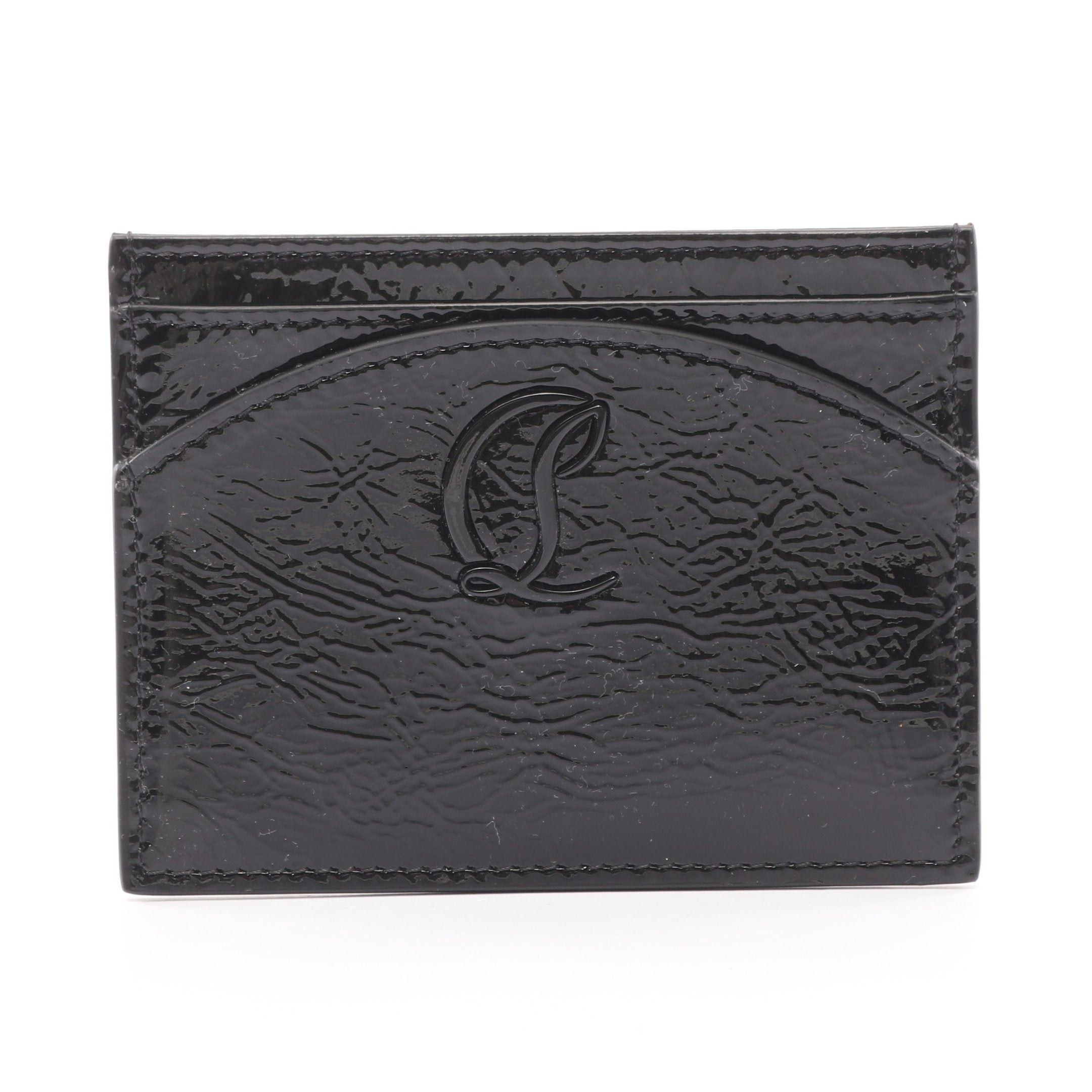 Christian Louboutin Christian Louboutin Loubi54 Ruby 54 Card Holder Case Patent Leather Black Size ONE SIZE - 1 Thumbnail