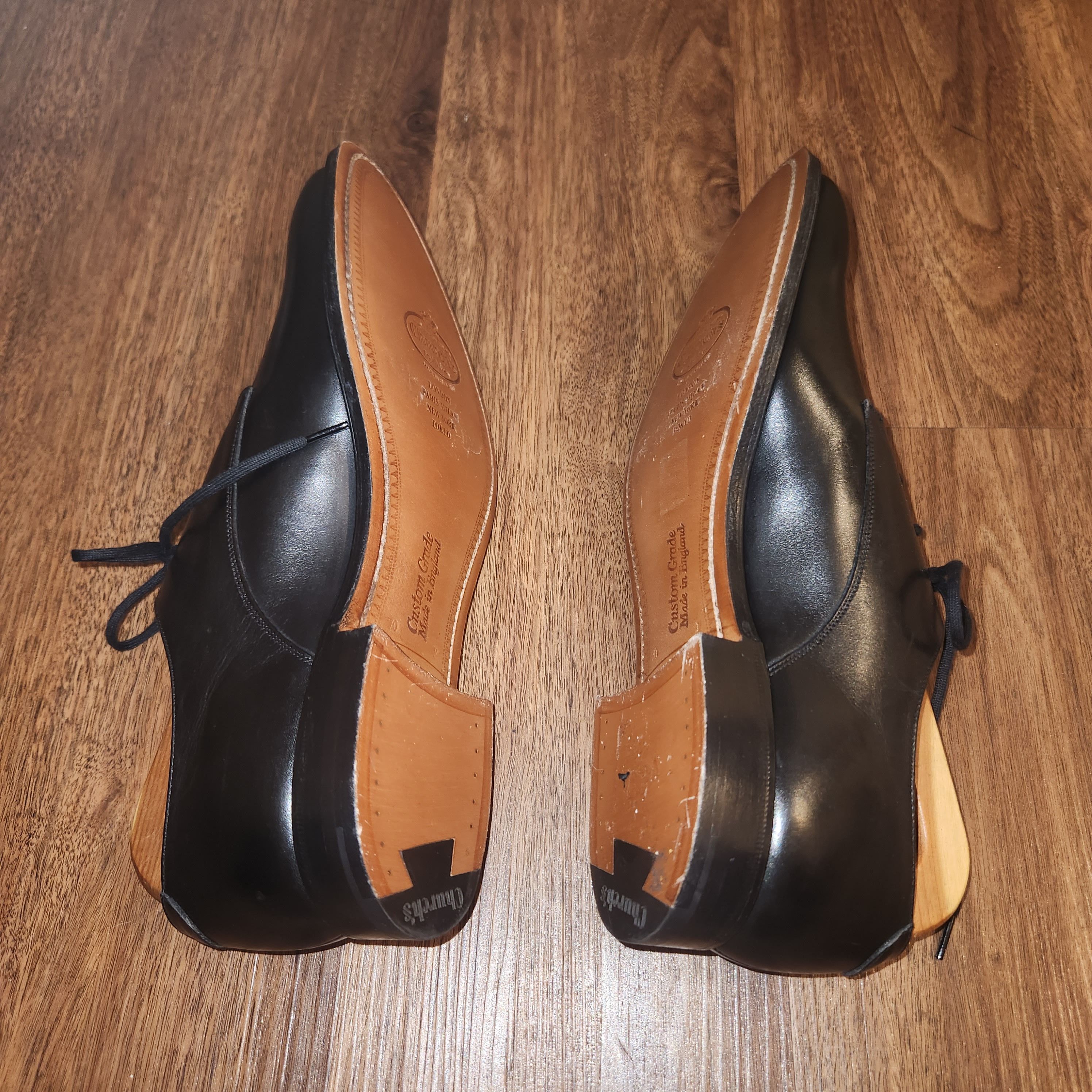 Church's Church's Men's Black Oslo Derby Shoes (NEW) Size US 8 / EU 41 - 5 Thumbnail