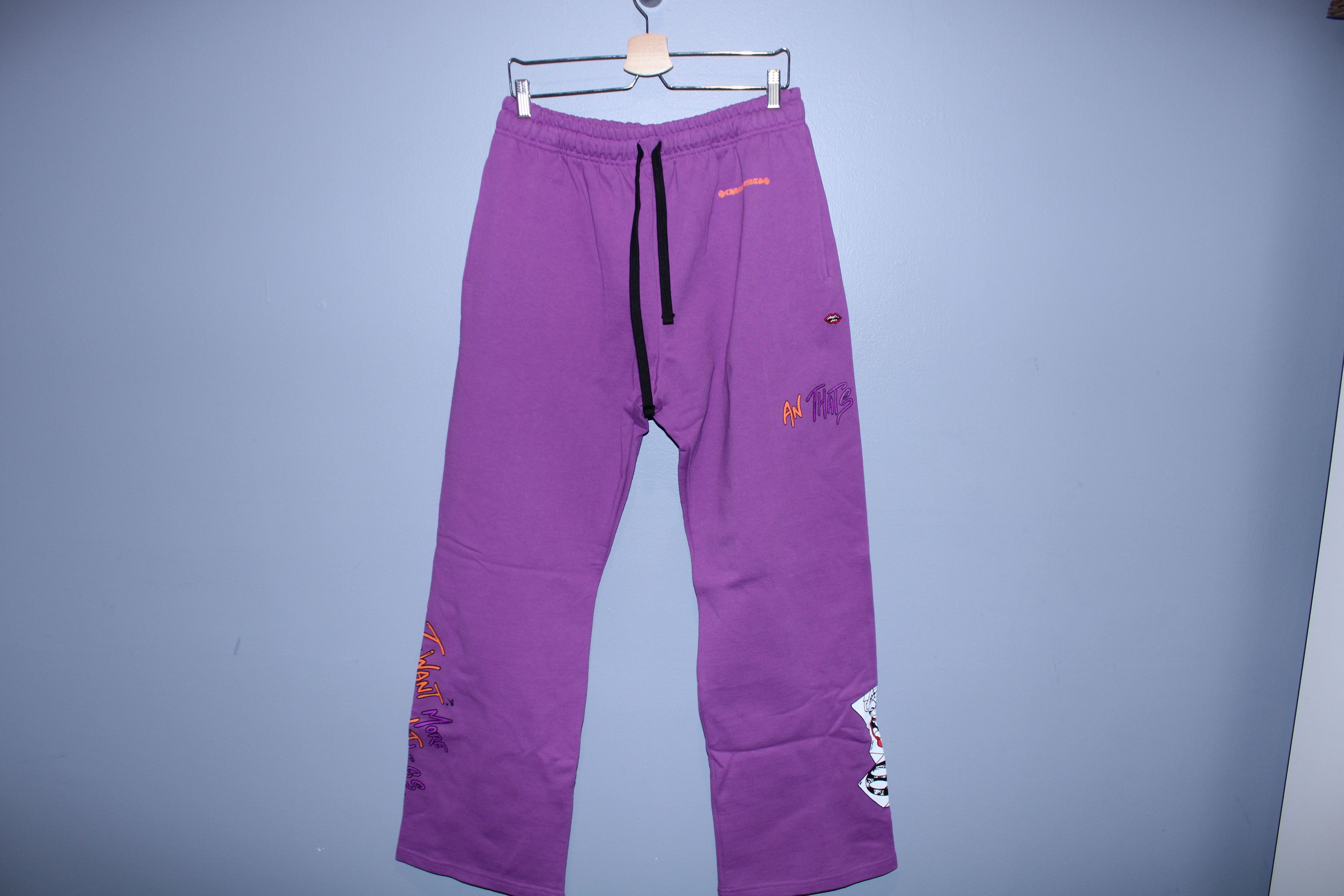 Chrome Hearts Chrome Hearts Purple Matty Boy Sweatpants Size US 36 / EU 52 - 1 Thumbnail