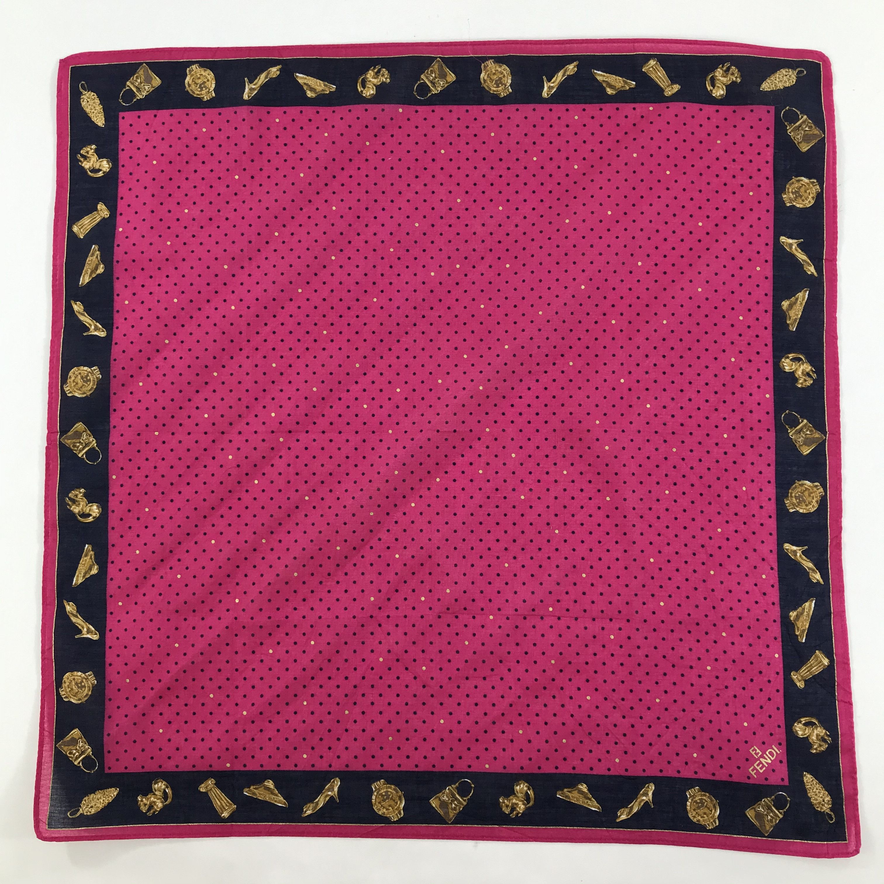 Vintage Vintage Fendi Bandana / Handkerchief / Neckerchief - S1601 Size ONE SIZE - 1 Thumbnail