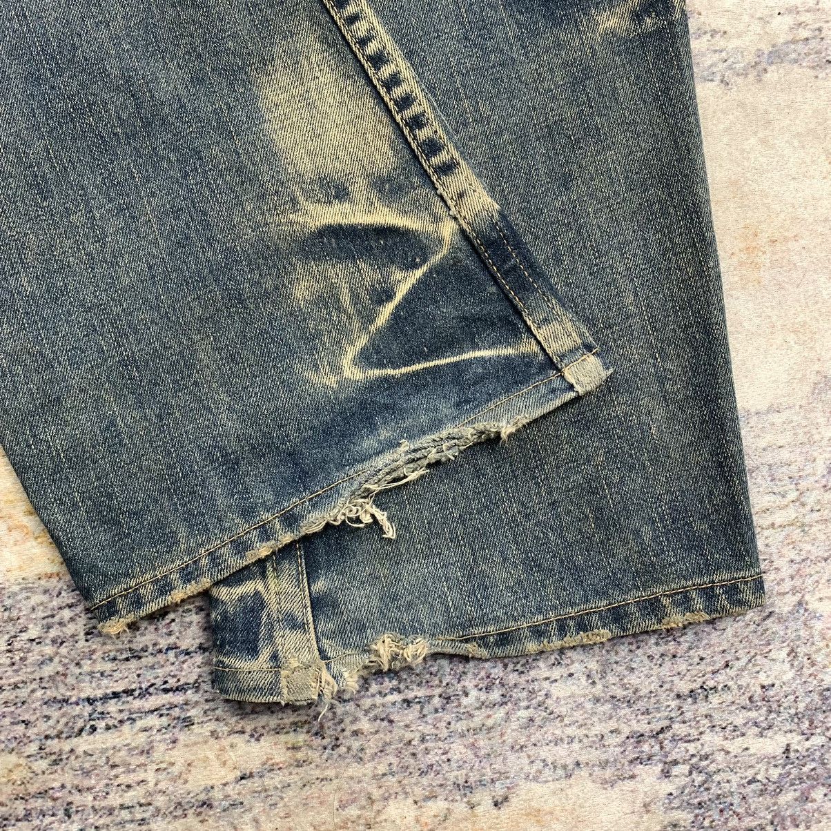 Japanese Brand Rattle trap mud wash flared distressed denim pants Size US 31 - 12 Thumbnail