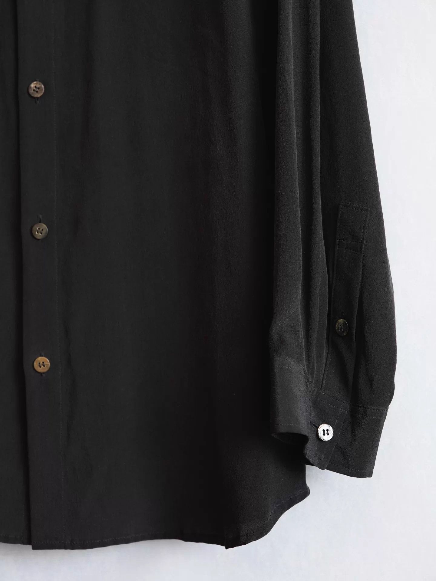 Yohji Yamamoto Yohji Yamamoto 24AW Double Collar Textured Silk Shirt Size US XL / EU 56 / 4 - 5 Thumbnail