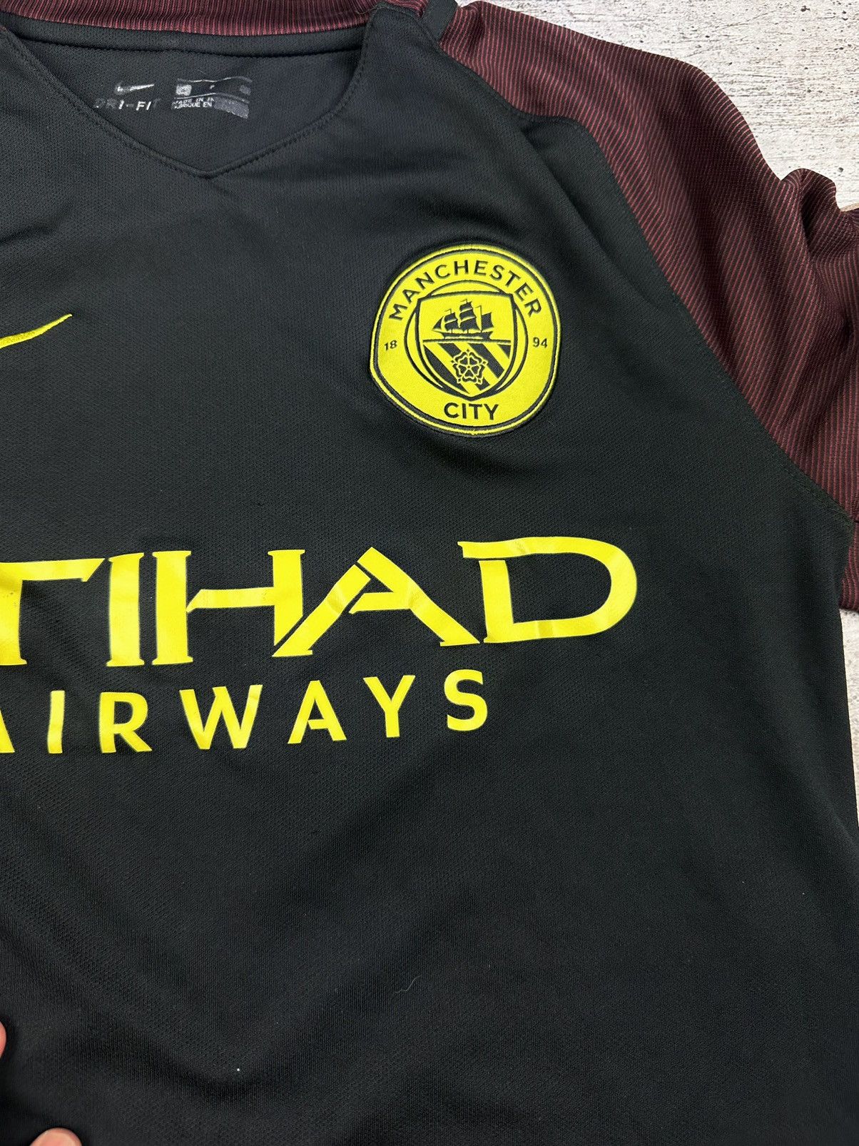 Nike 2016/17 Nike Manchester City Away Black Soccer Jersey Size US S / EU 44-46 / 1 - 6 Thumbnail