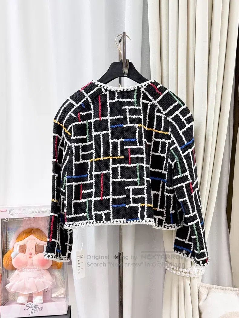Chanel Chanel Colorful maze pattern striped tweed woven long-slee Size M / US 6-8 / IT 42-44 - 2 Thumbnail