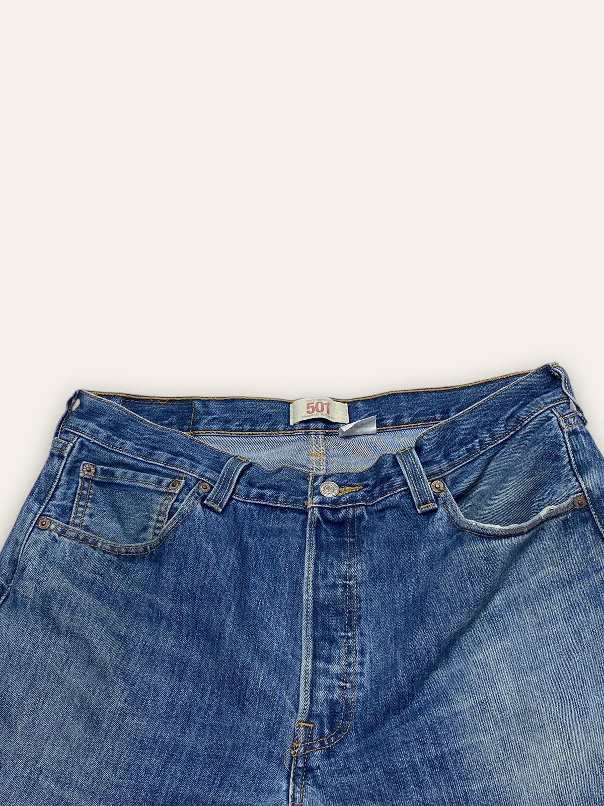 Jean Vintage LEVIS Blue Denim Jeans Made in Mexico 501 W36 L30 Size US 36 / EU 52 - 5 Thumbnail
