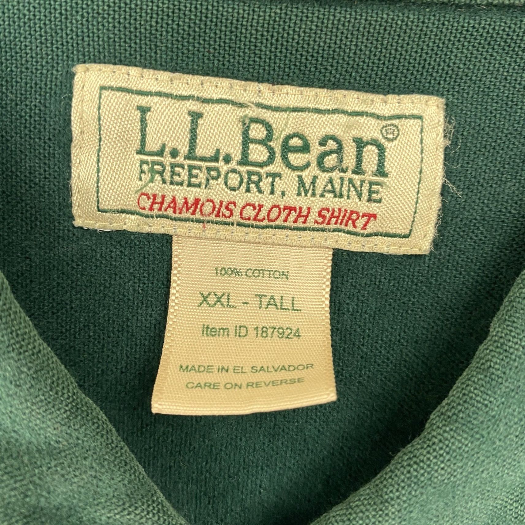 Vintage L.L. Bean Vintage Flannel Button-Up Shirt Mens 2XLT Green Long Sleeve Classic Fit Size US XXL / EU 58 / 5 - 4 Thumbnail