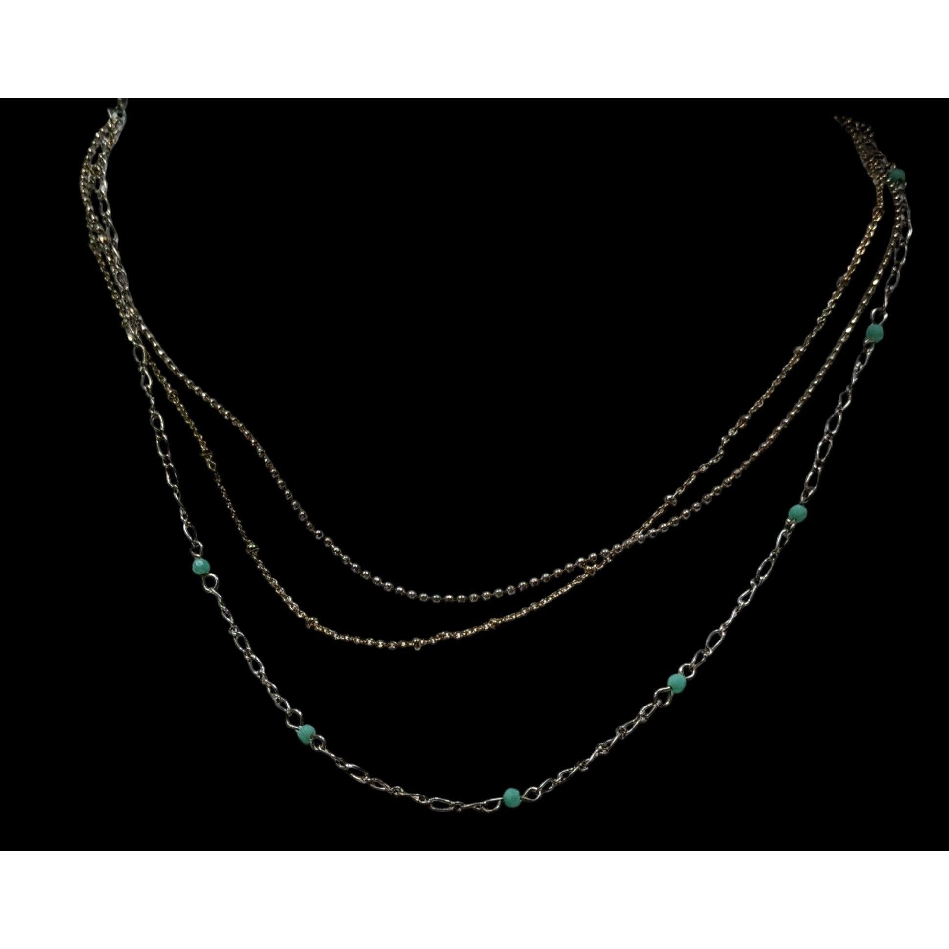 Other Vintage Avon Layered Turquoise Accent Delicate Multi Chain B Size ONE SIZE - 4 Thumbnail